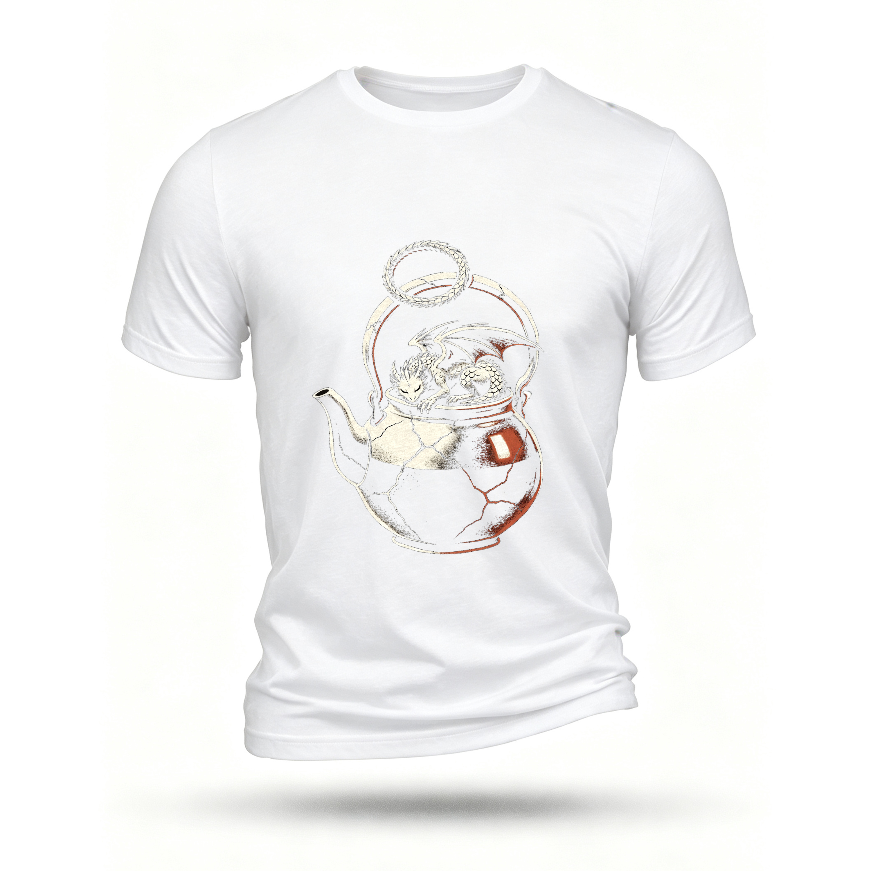 White T-shirt, front print