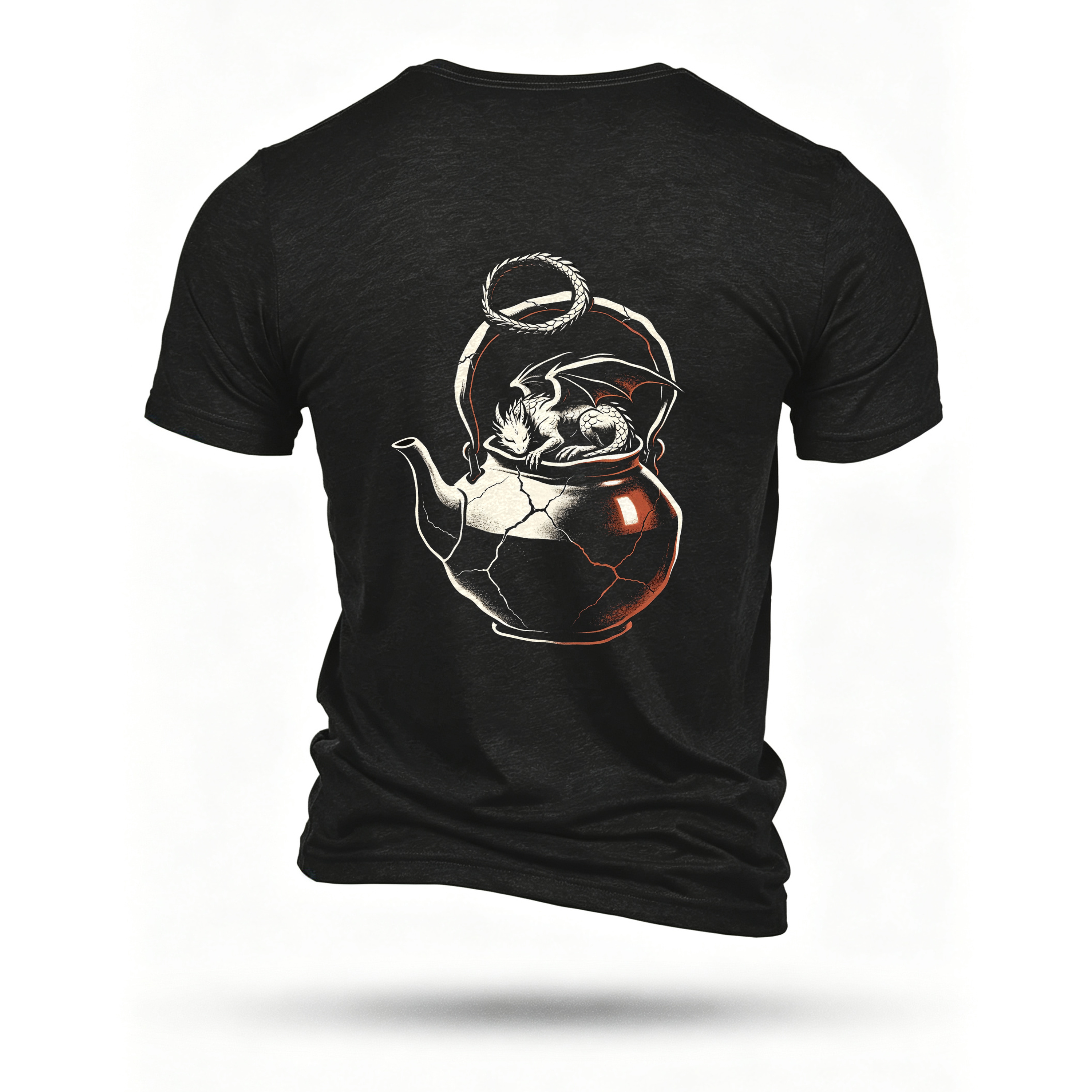 Black T-shirt, back print