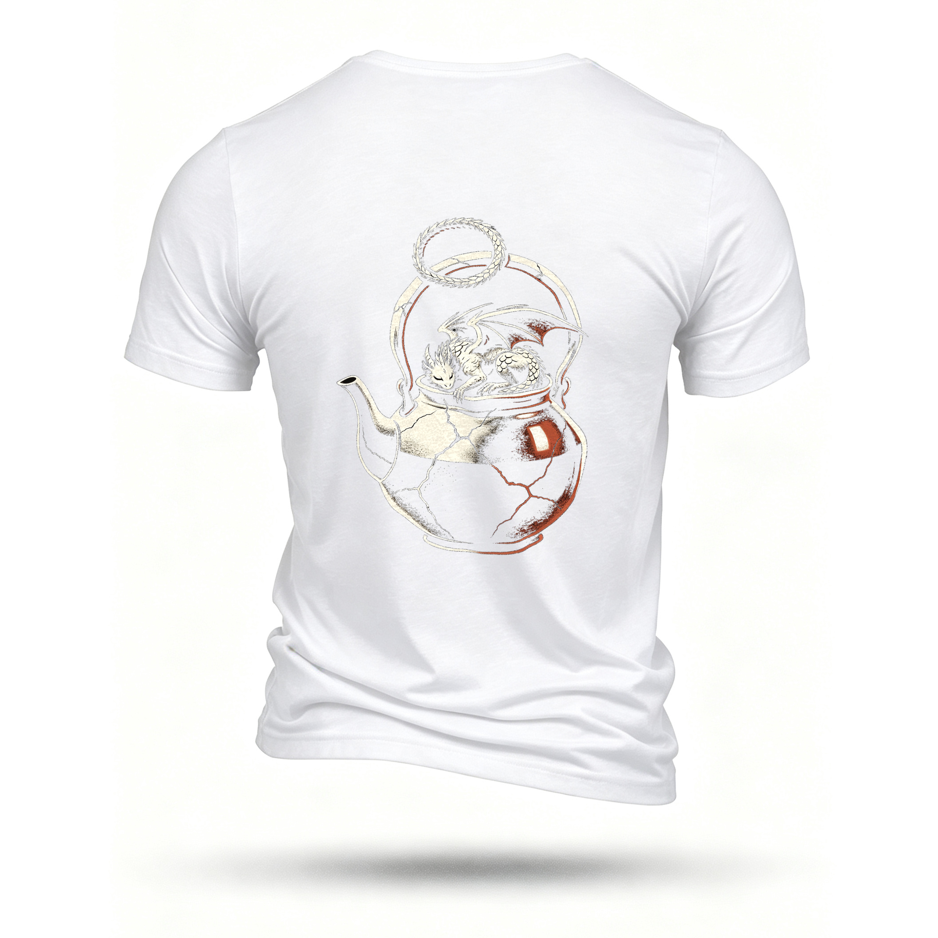 White T-shirt, back print