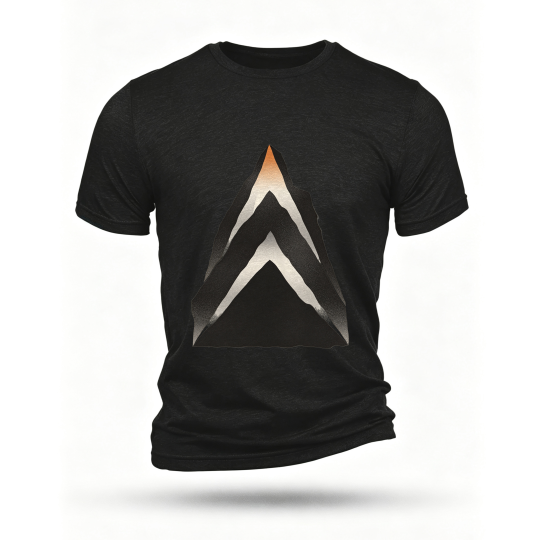 Black T-shirt, front print