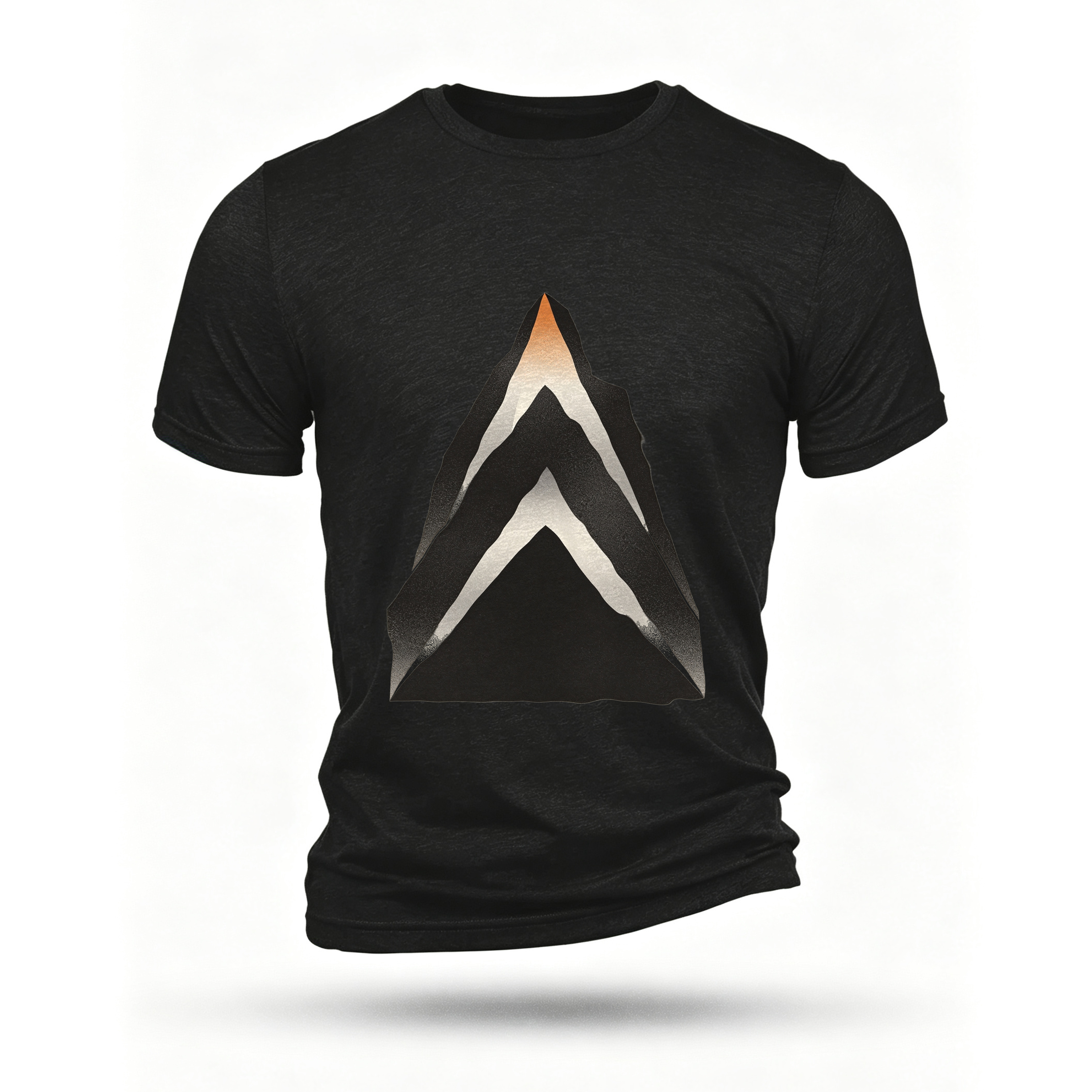 Black T-shirt, front print