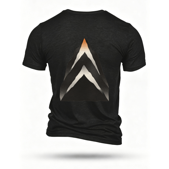 Black T-shirt, back print