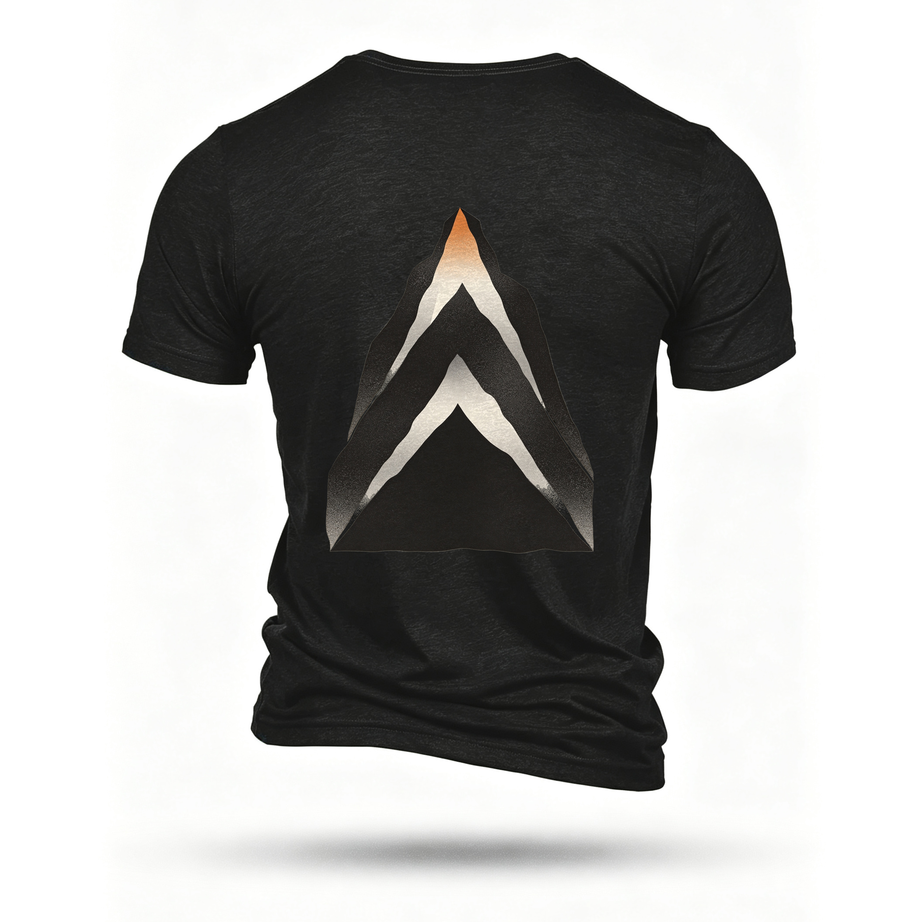 Black T-shirt, back print