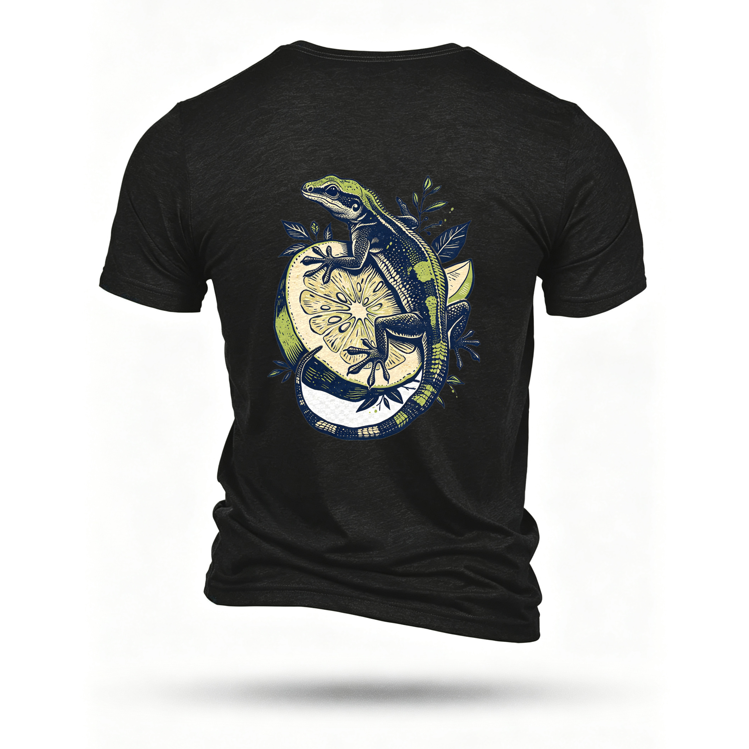 Black T-shirt, back print