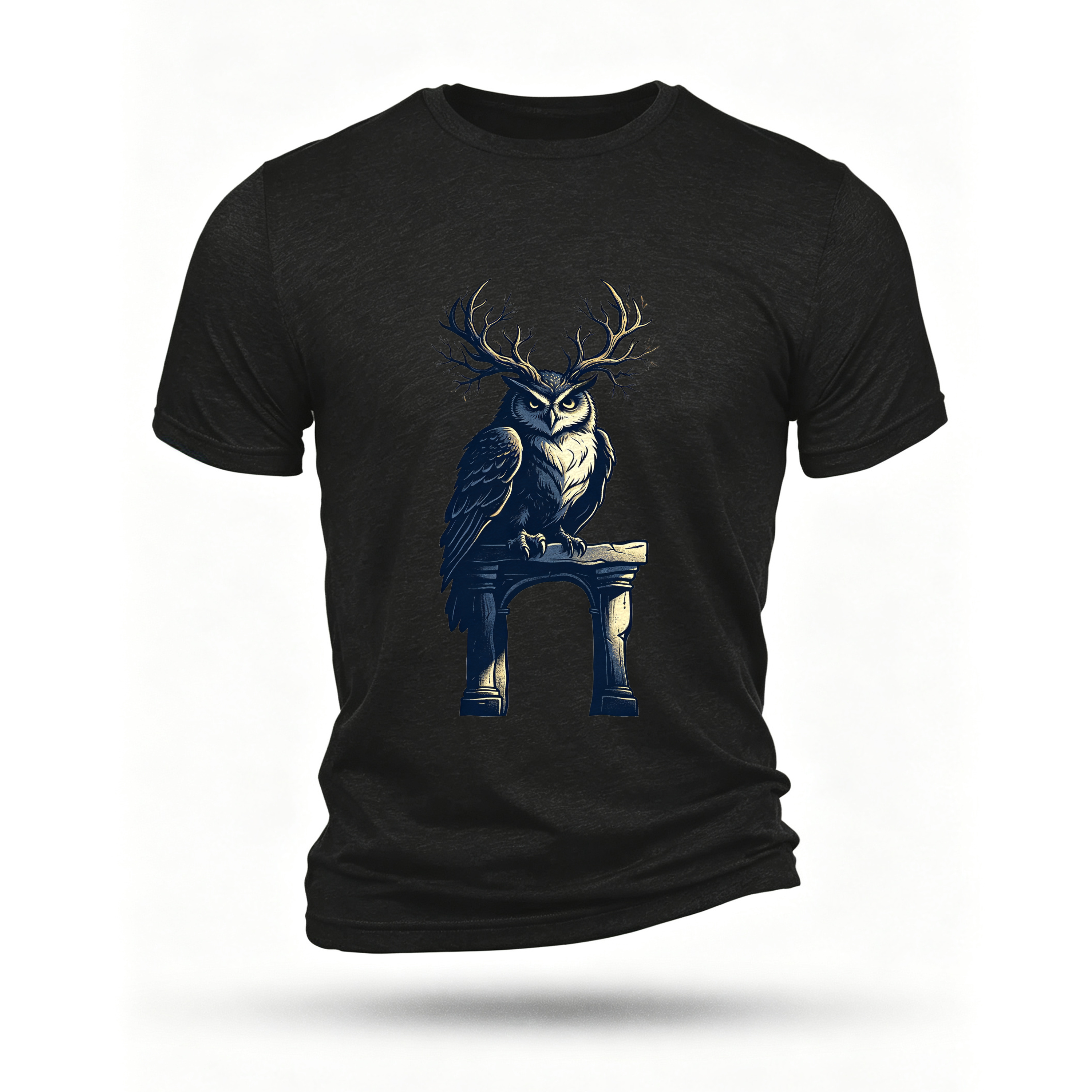Black T-shirt, front print