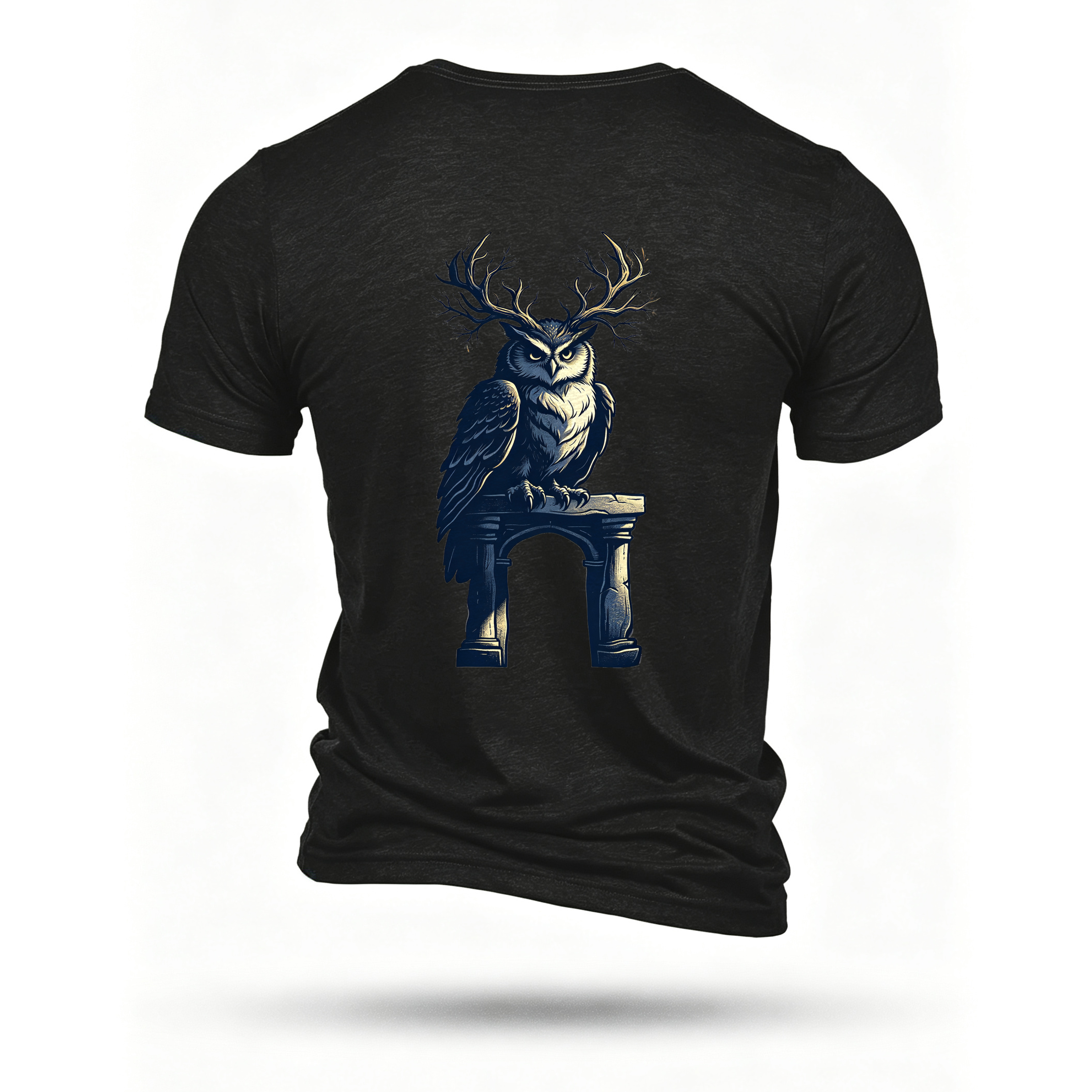 Black T-shirt, back print