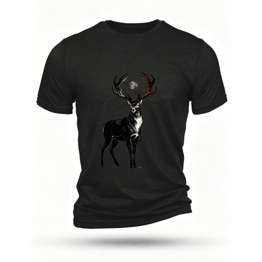 Black T-shirt, front print