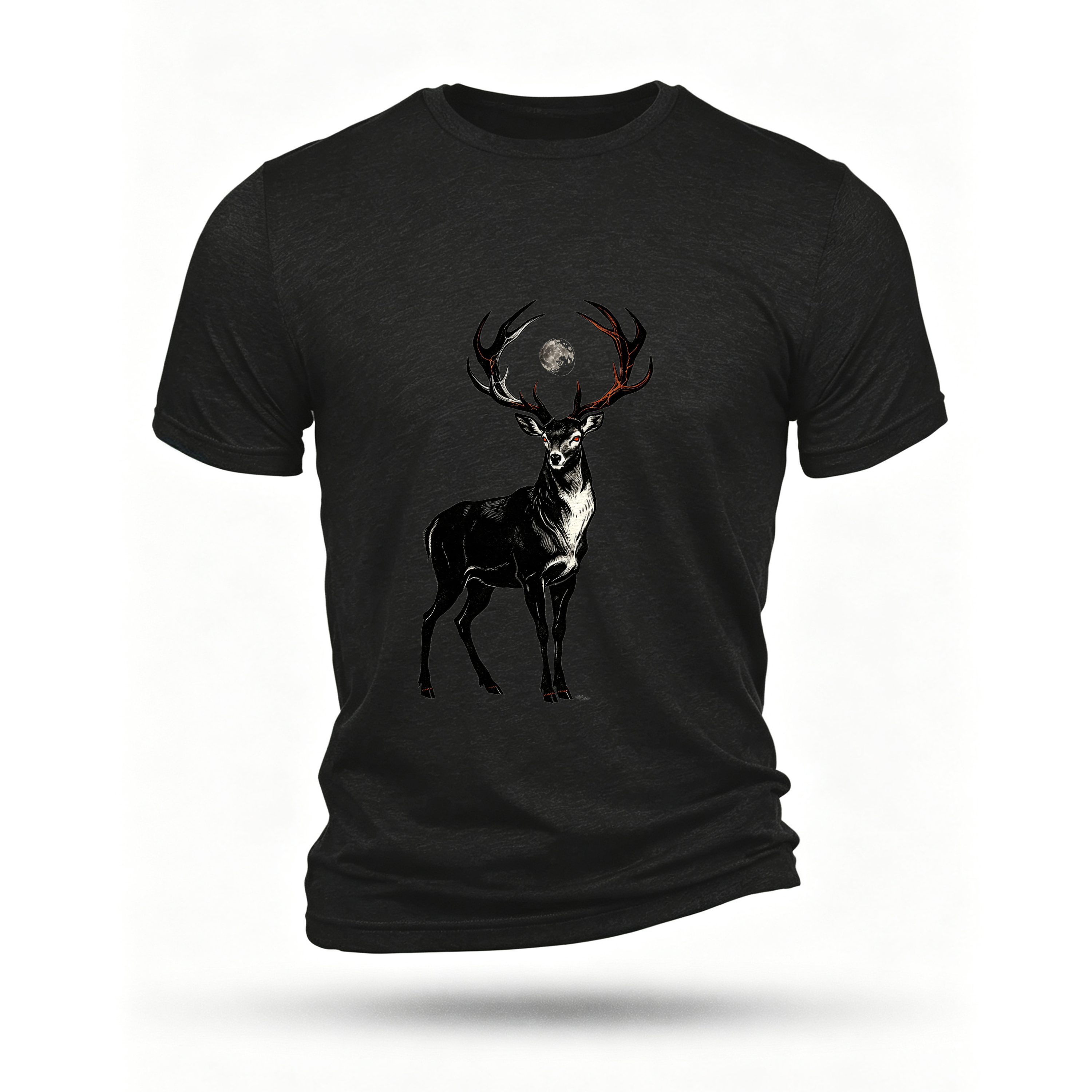 Black T-shirt, front print