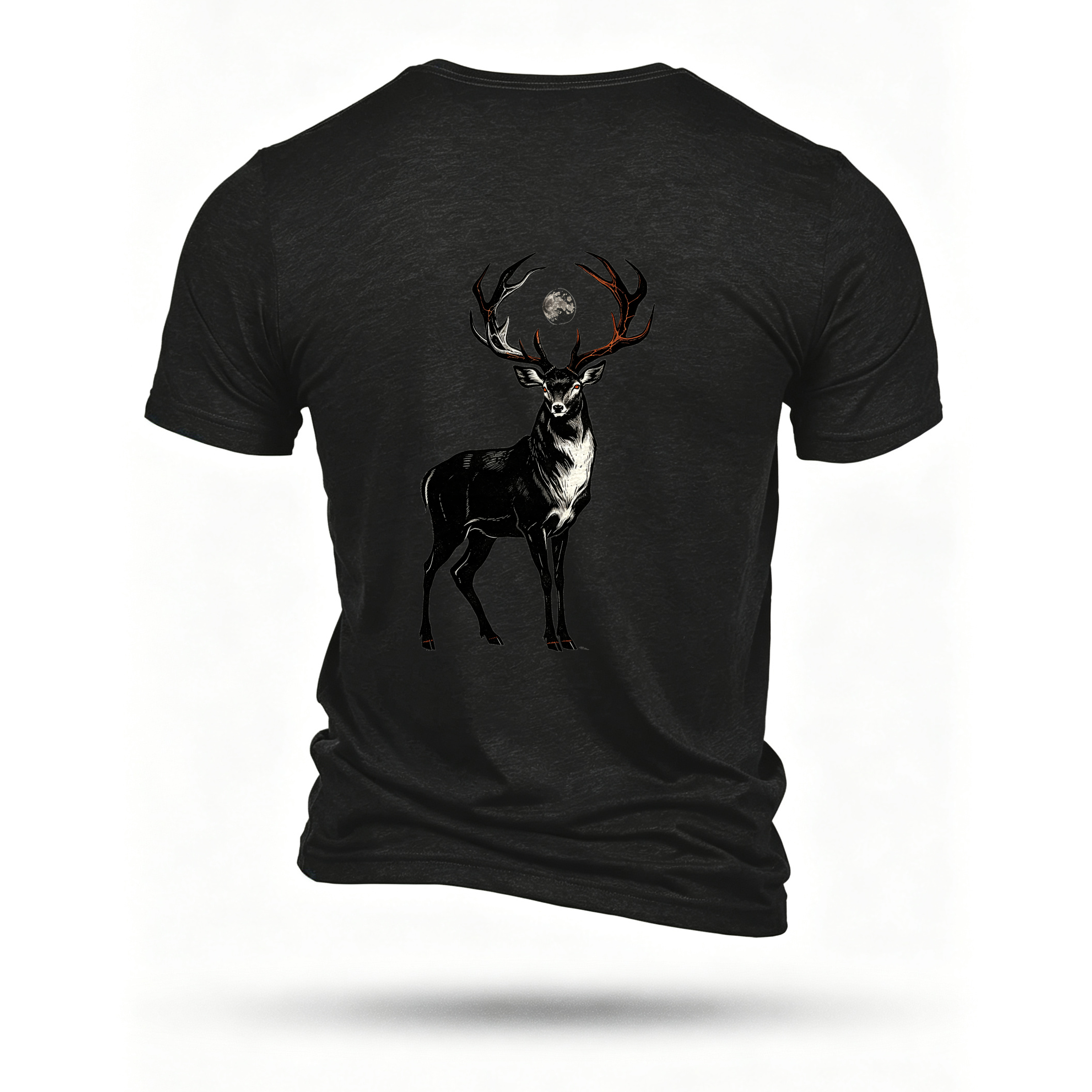 Black T-shirt, back print