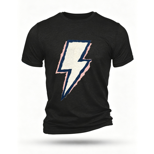 Black T-shirt, front print
