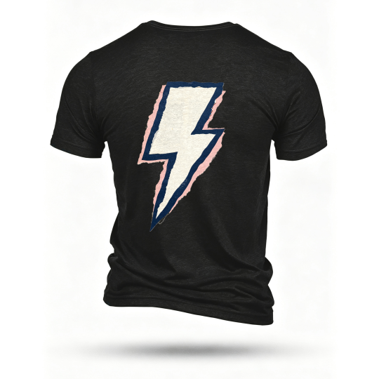 Black T-shirt, back print