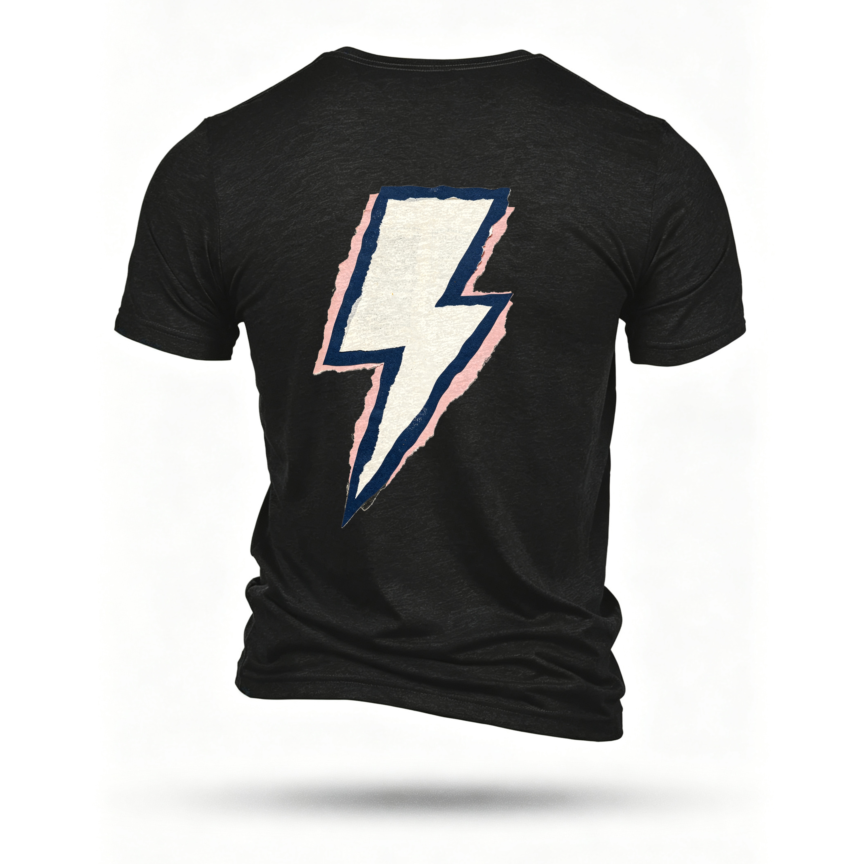 Black T-shirt, back print