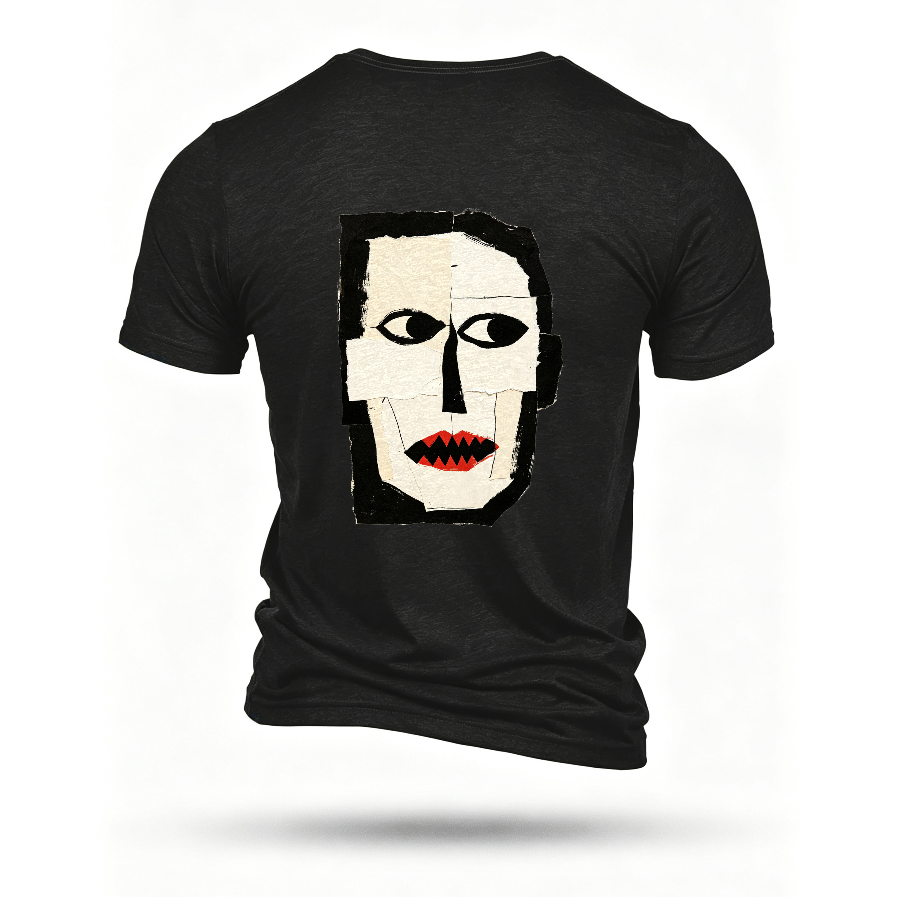 Black T-shirt, back print