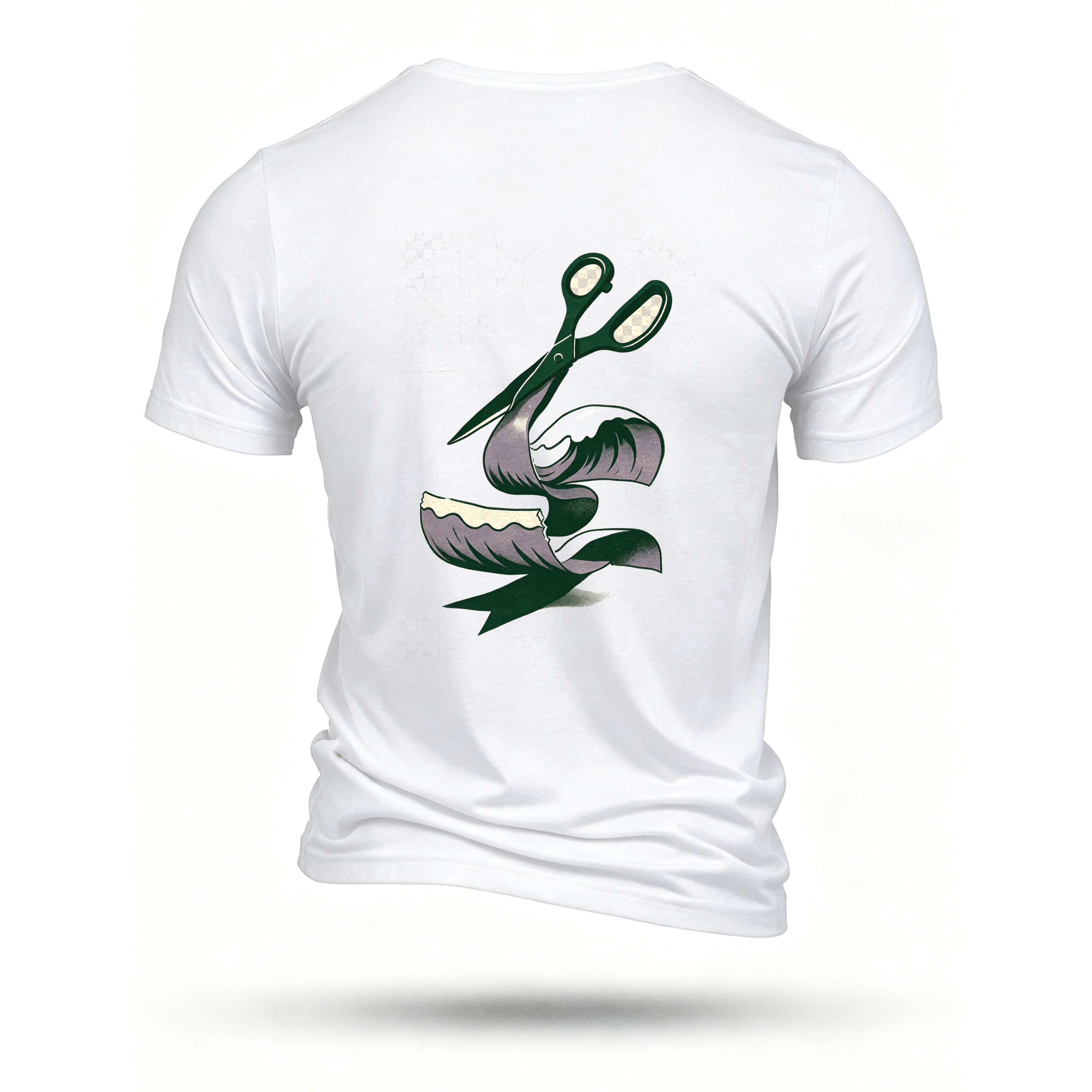 White T-shirt, back print