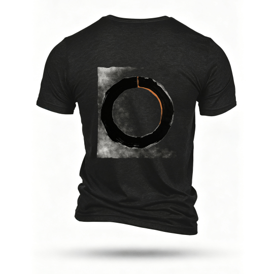 Black T-shirt, back print