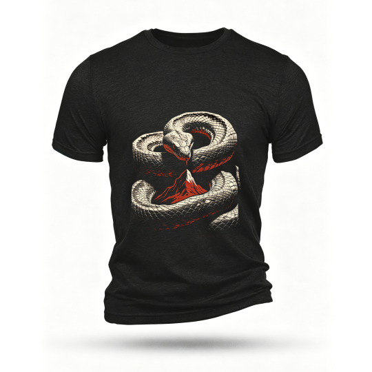 Black T-shirt, front print