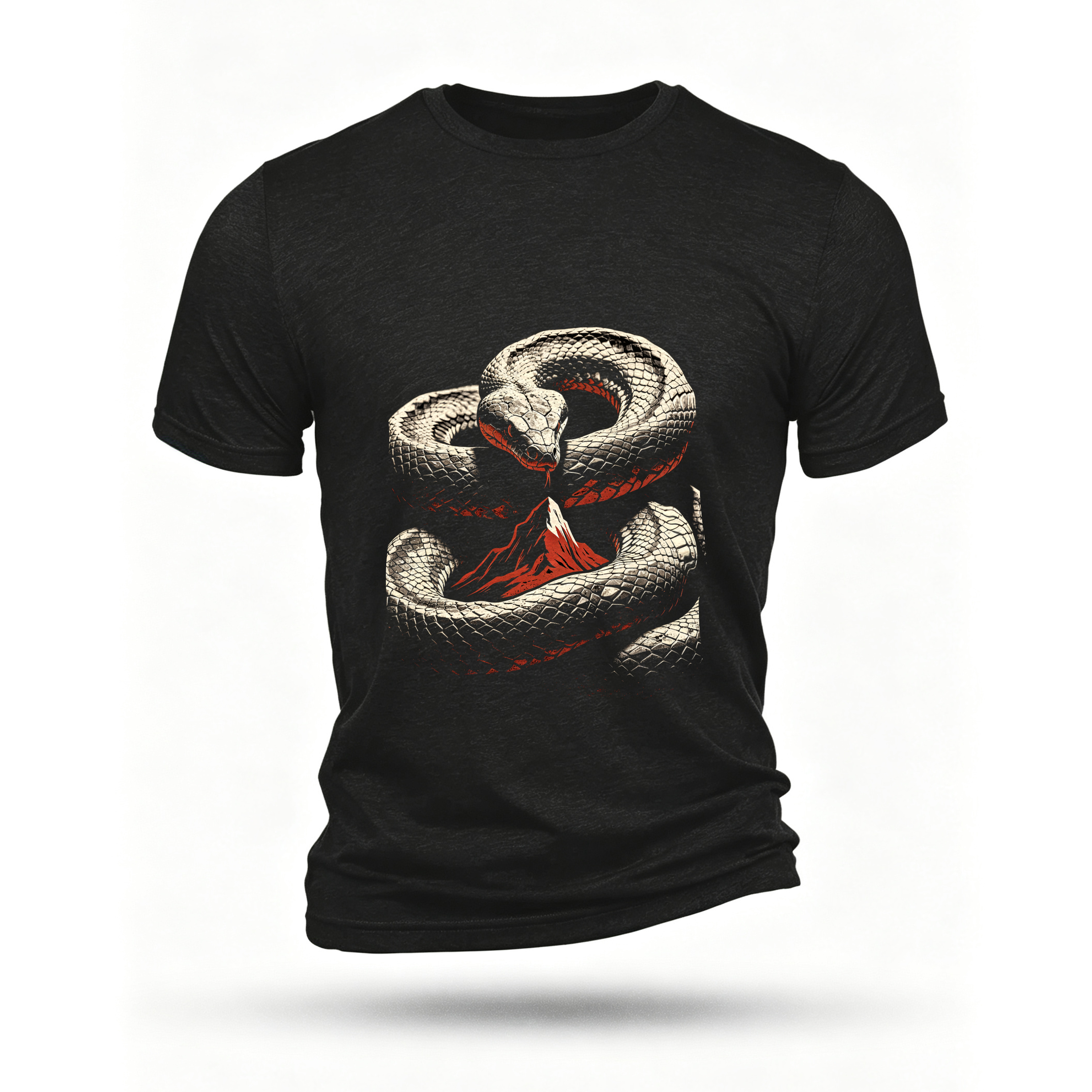 Black T-shirt, front print