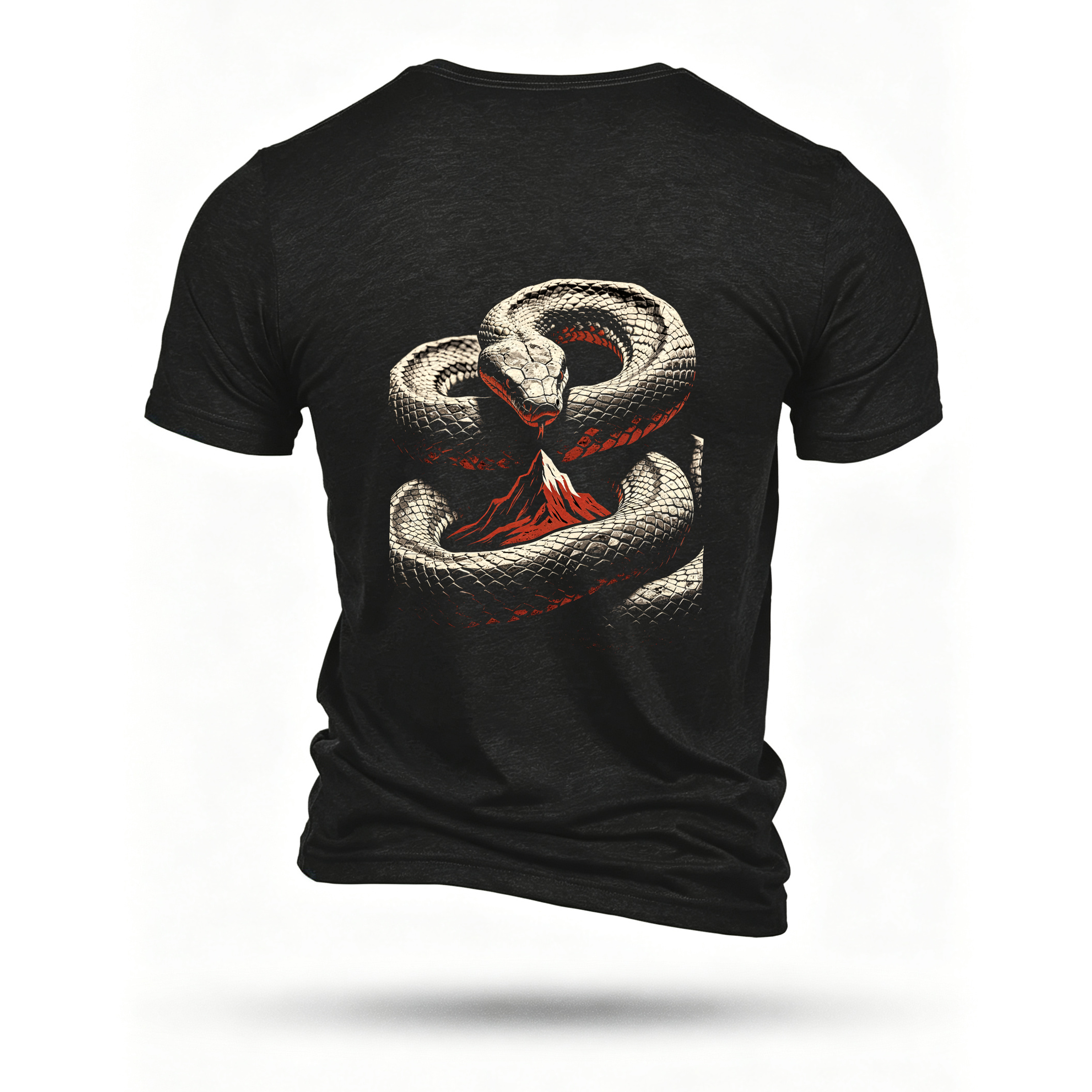Black T-shirt, back print