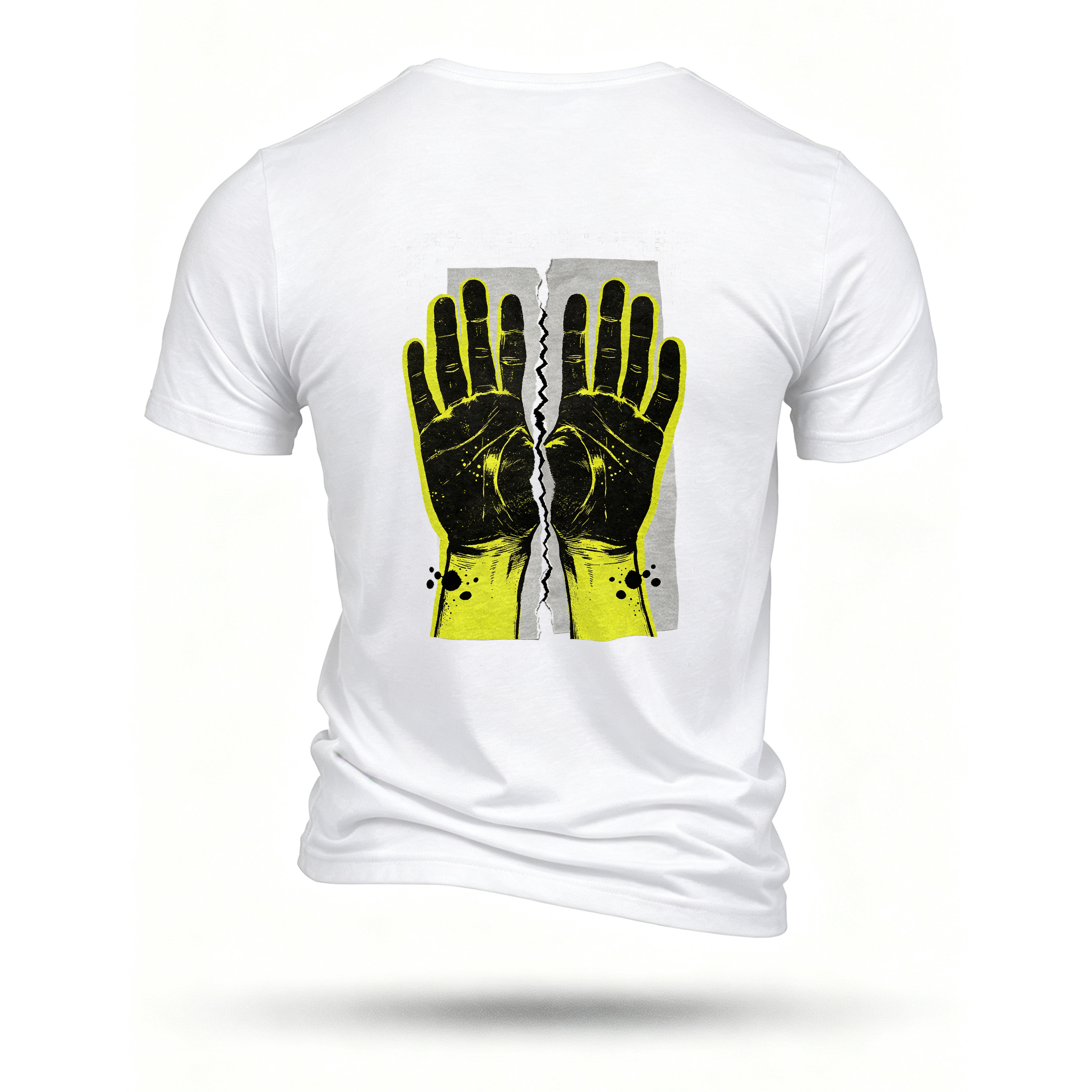 White T-shirt, back print