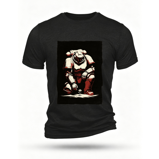 Black T-shirt, front print