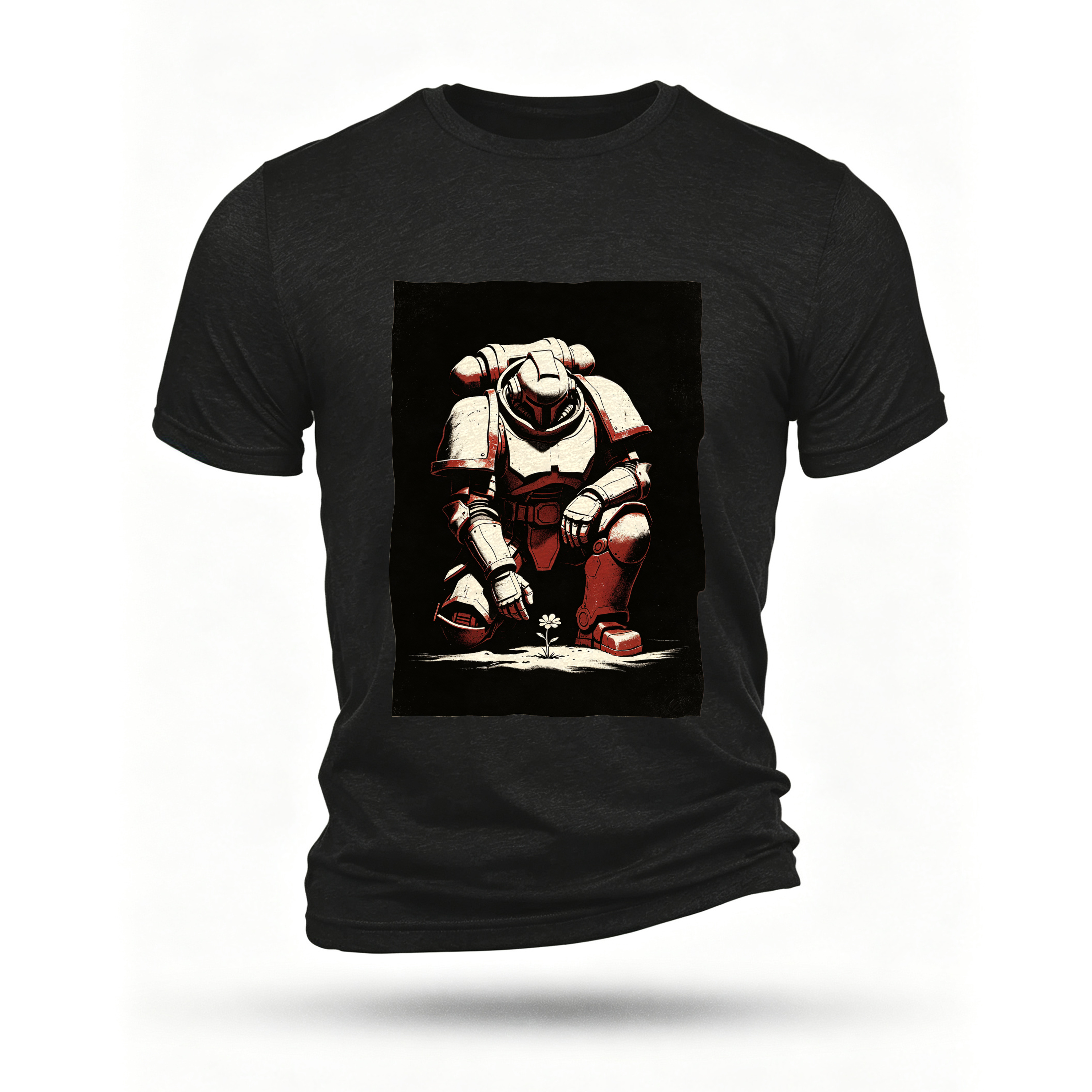 Black T-shirt, front print