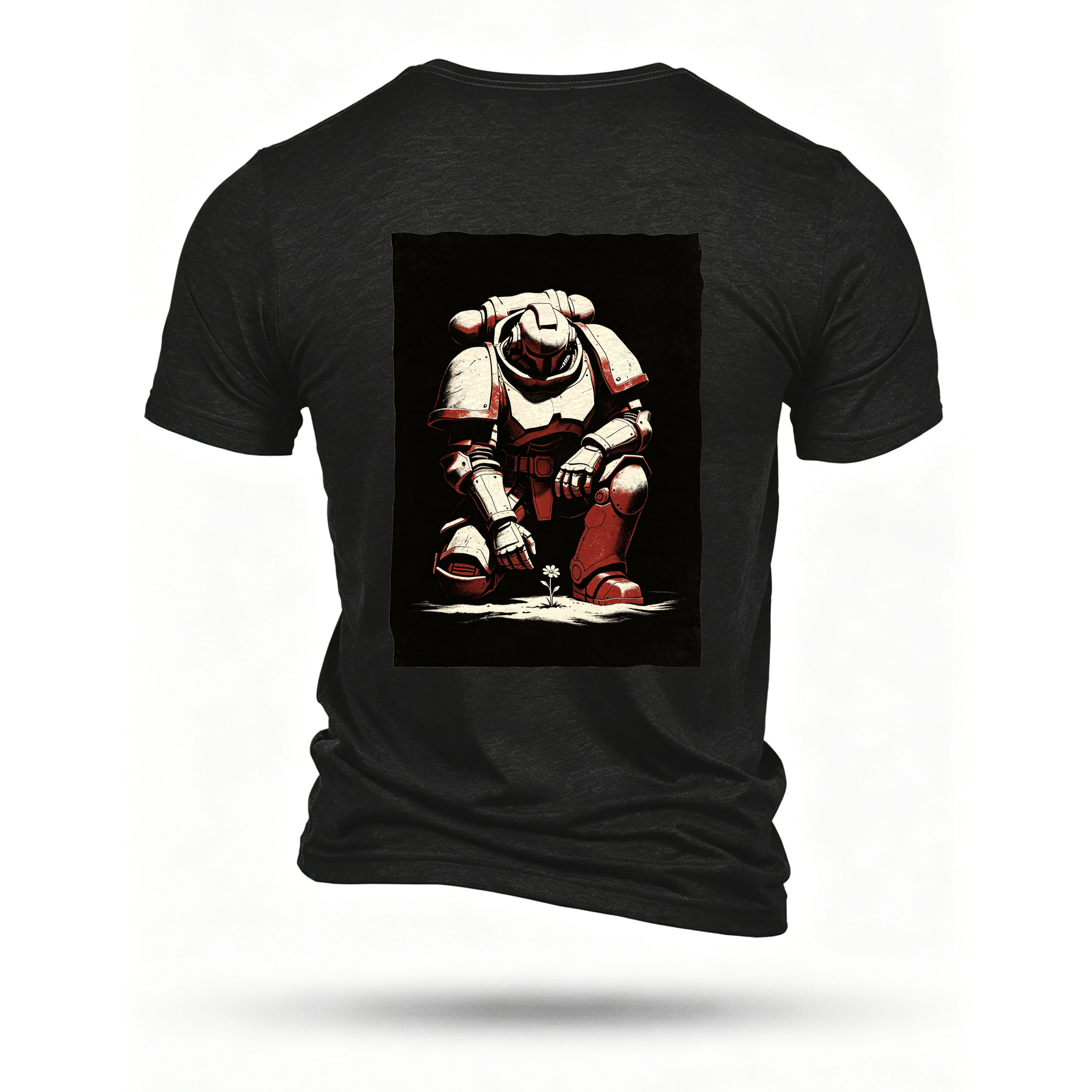 Black T-shirt, back print