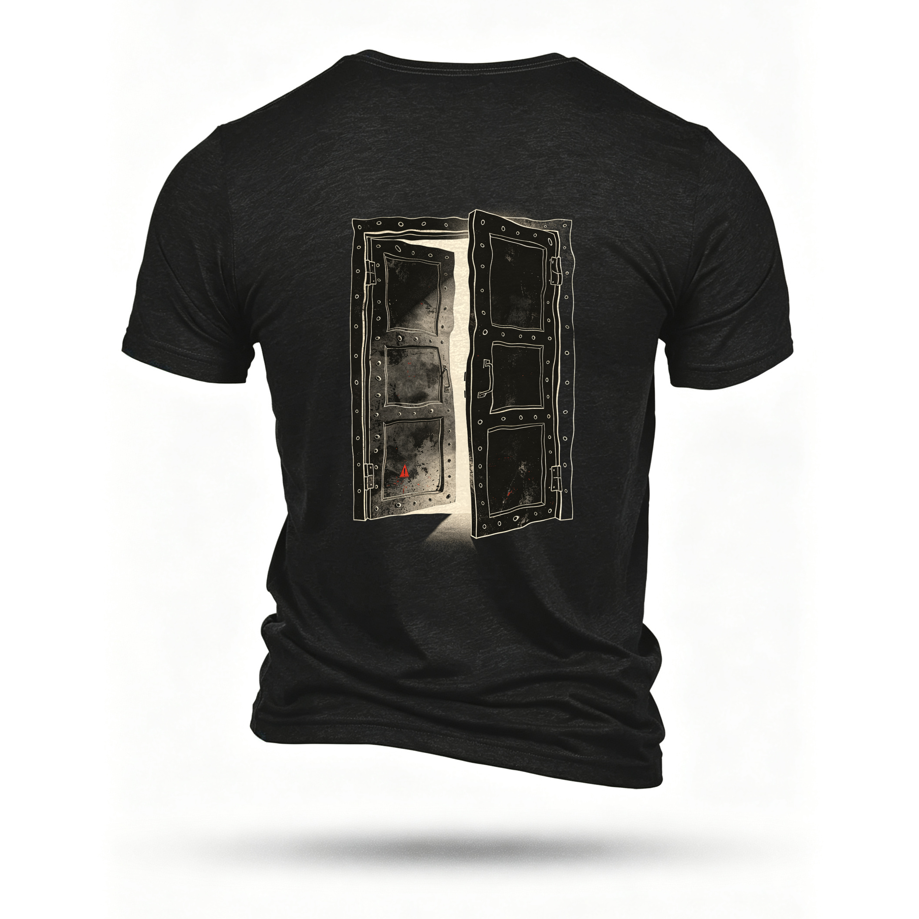 Black T-shirt, back print