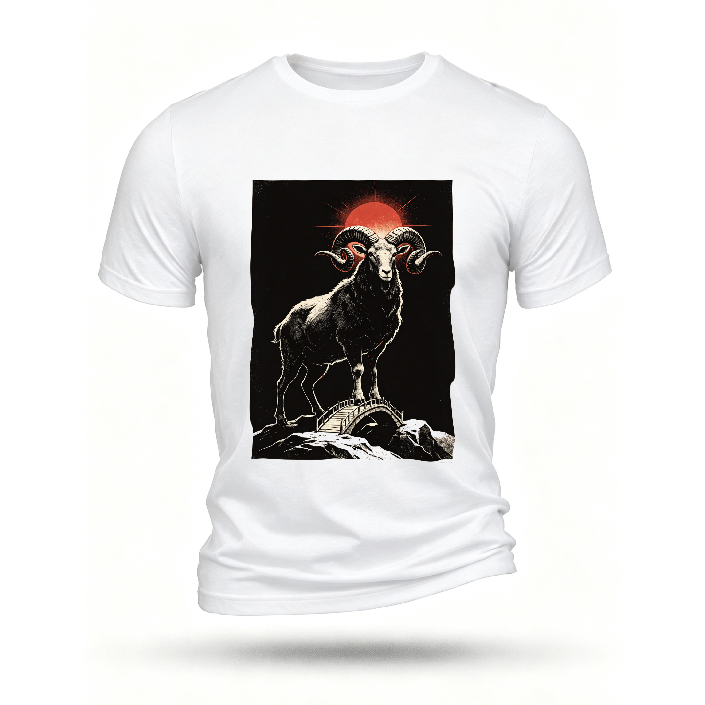 White T-shirt, front print