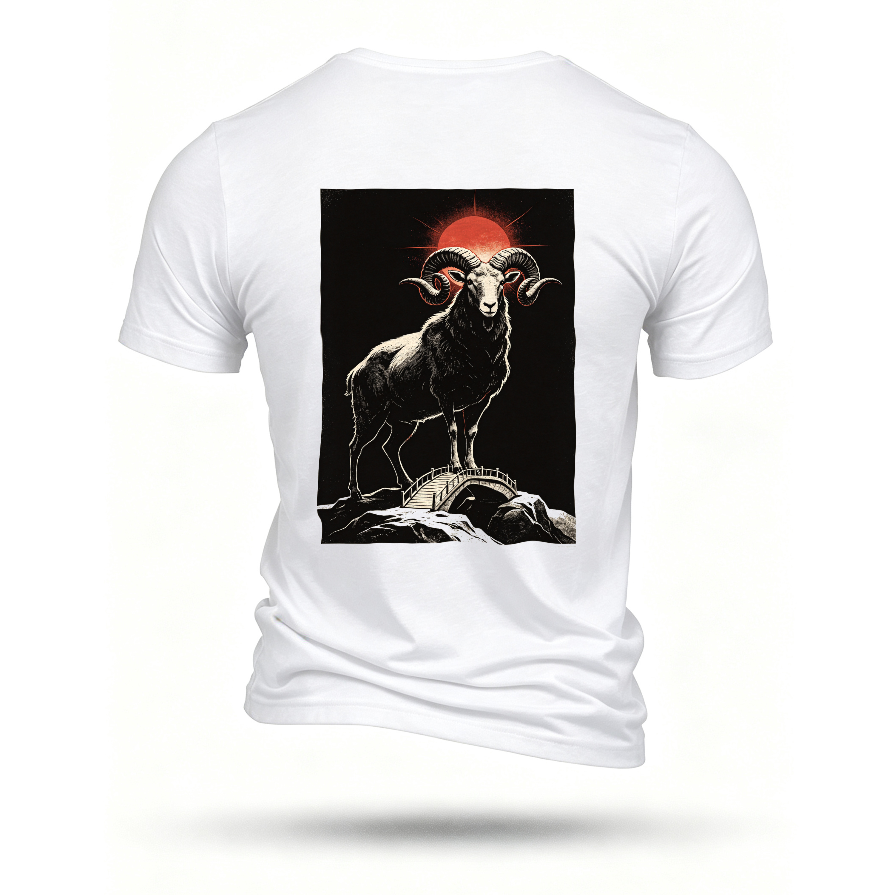 White T-shirt, back print