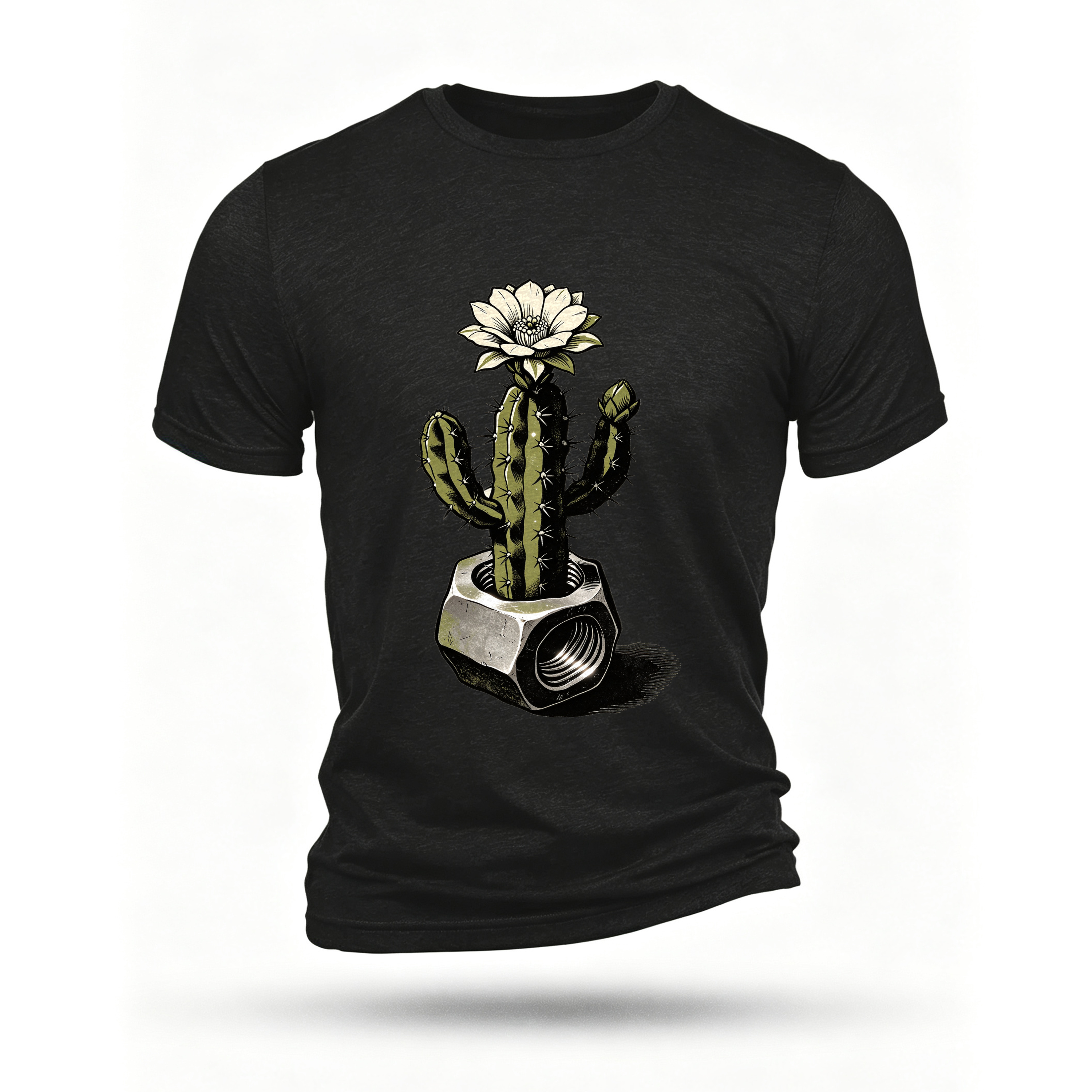 Black T-shirt, front print
