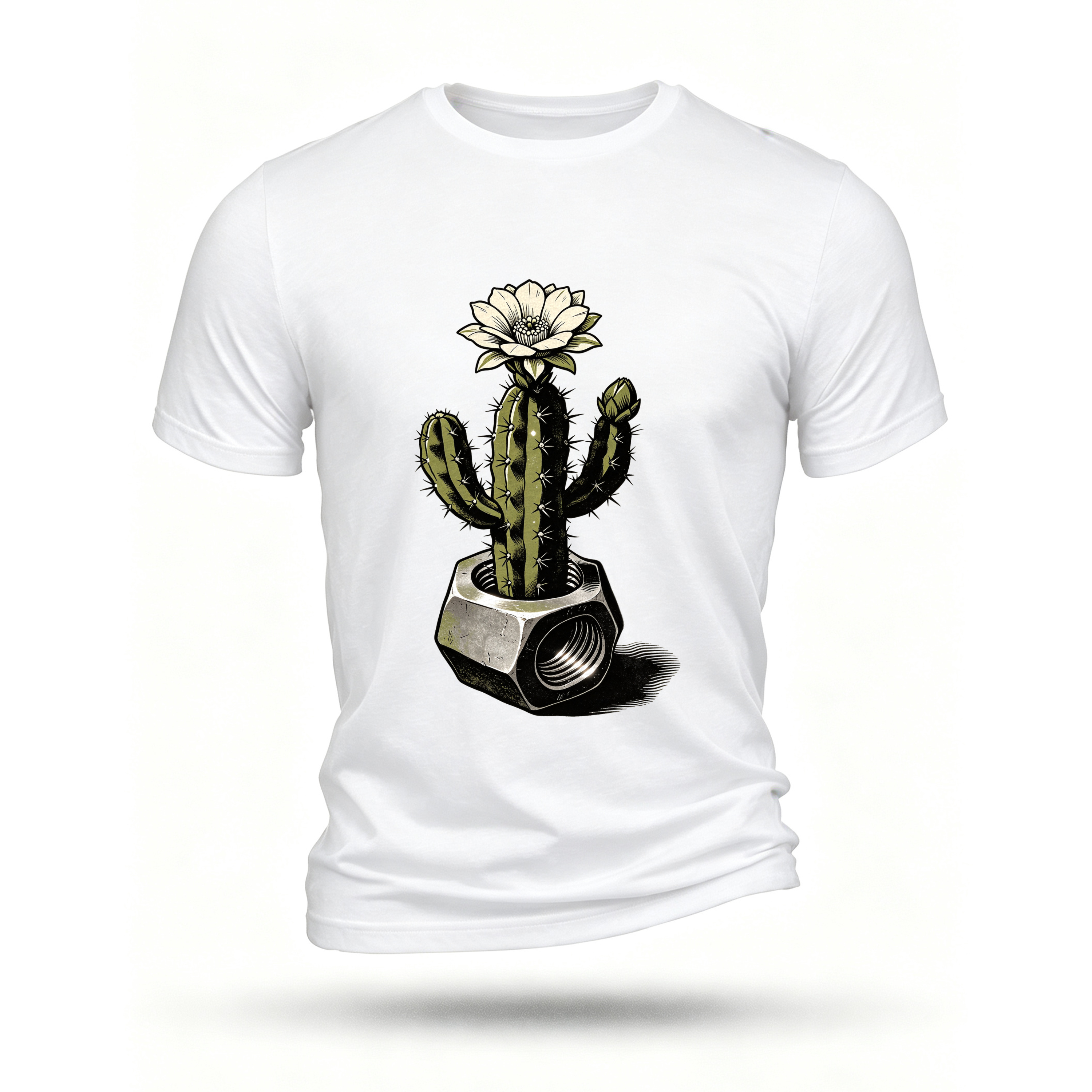 White T-shirt, front print