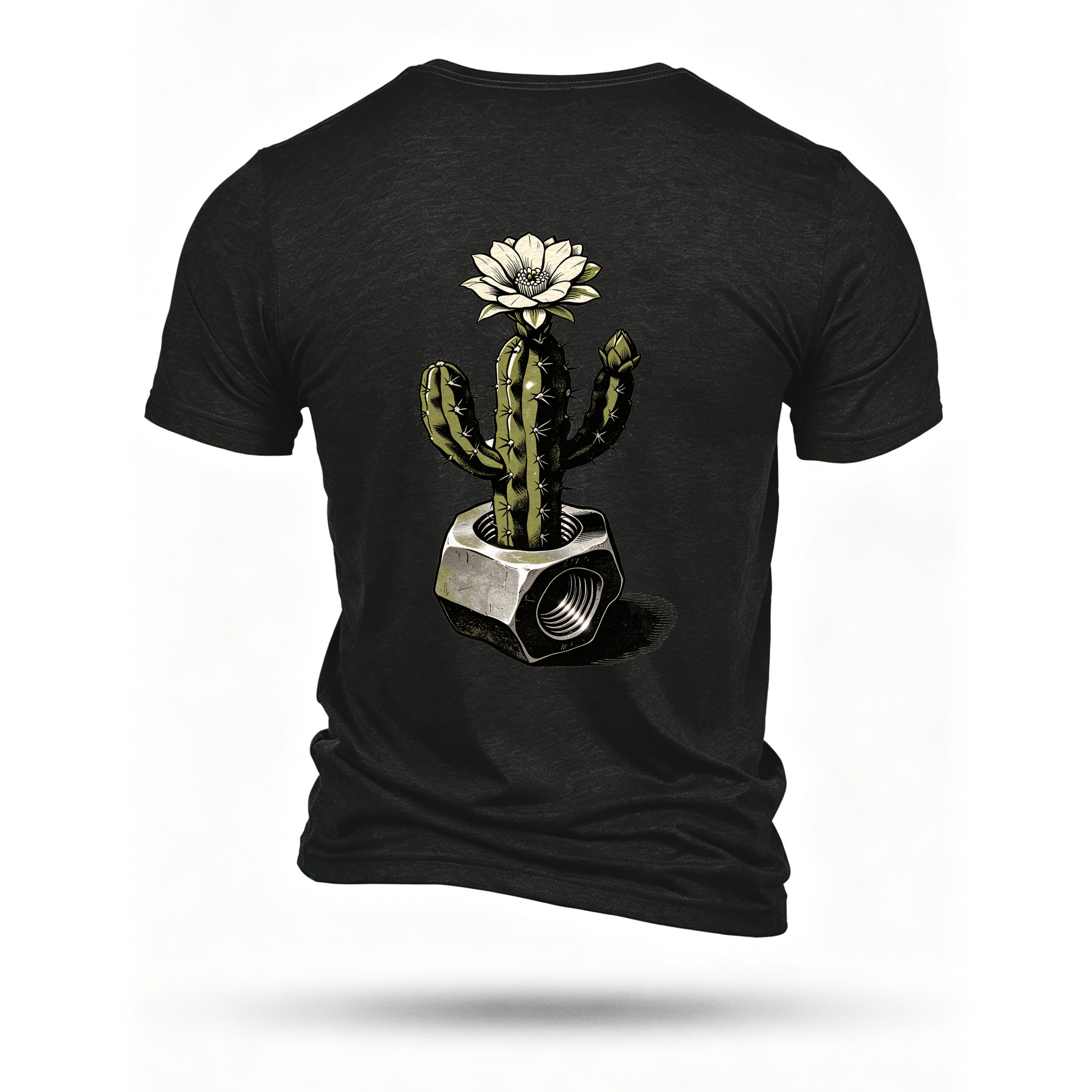 Black T-shirt, back print