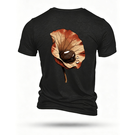 Black T-shirt, back print