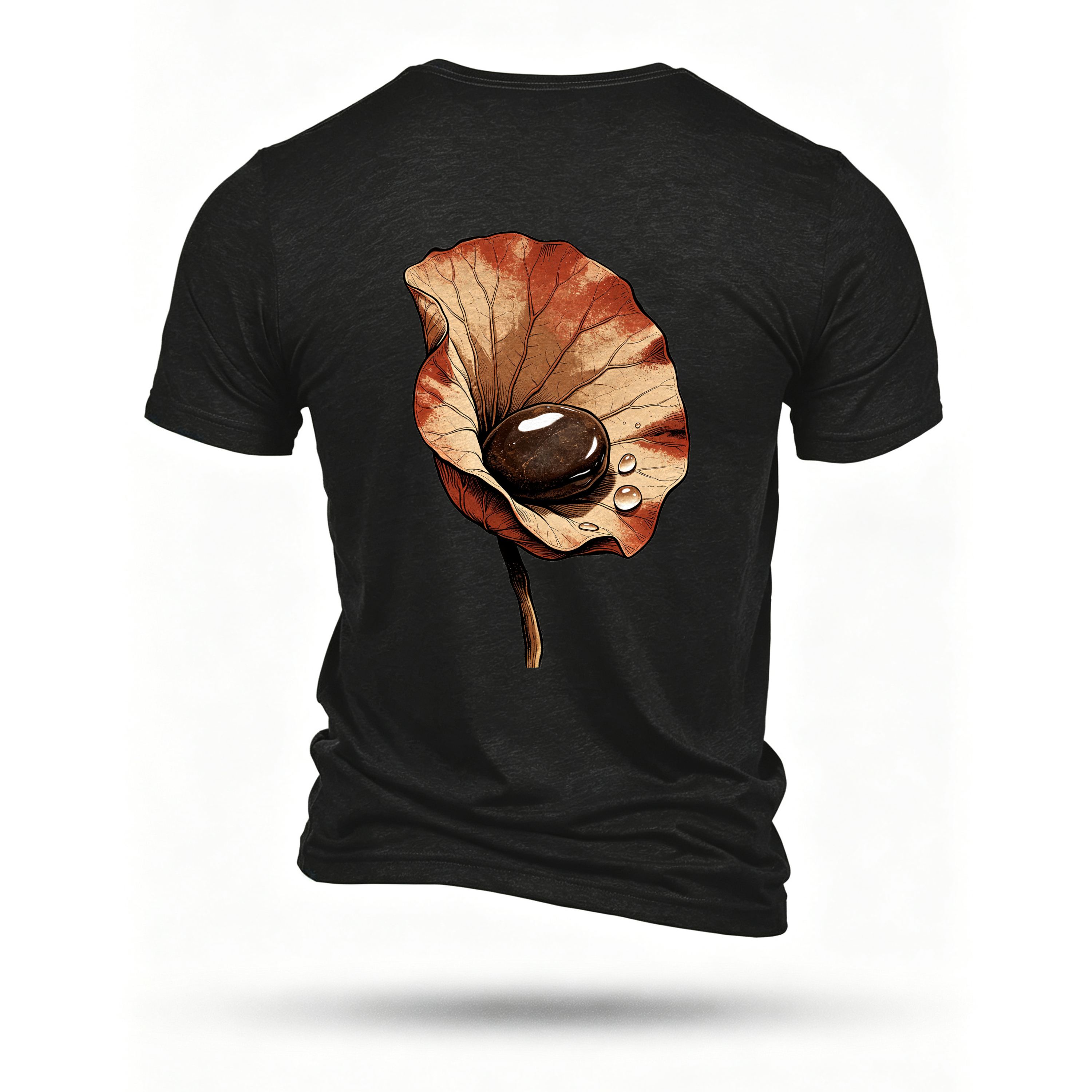 Black T-shirt, back print