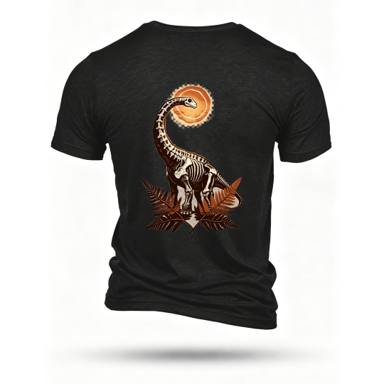 Black T-shirt, back print