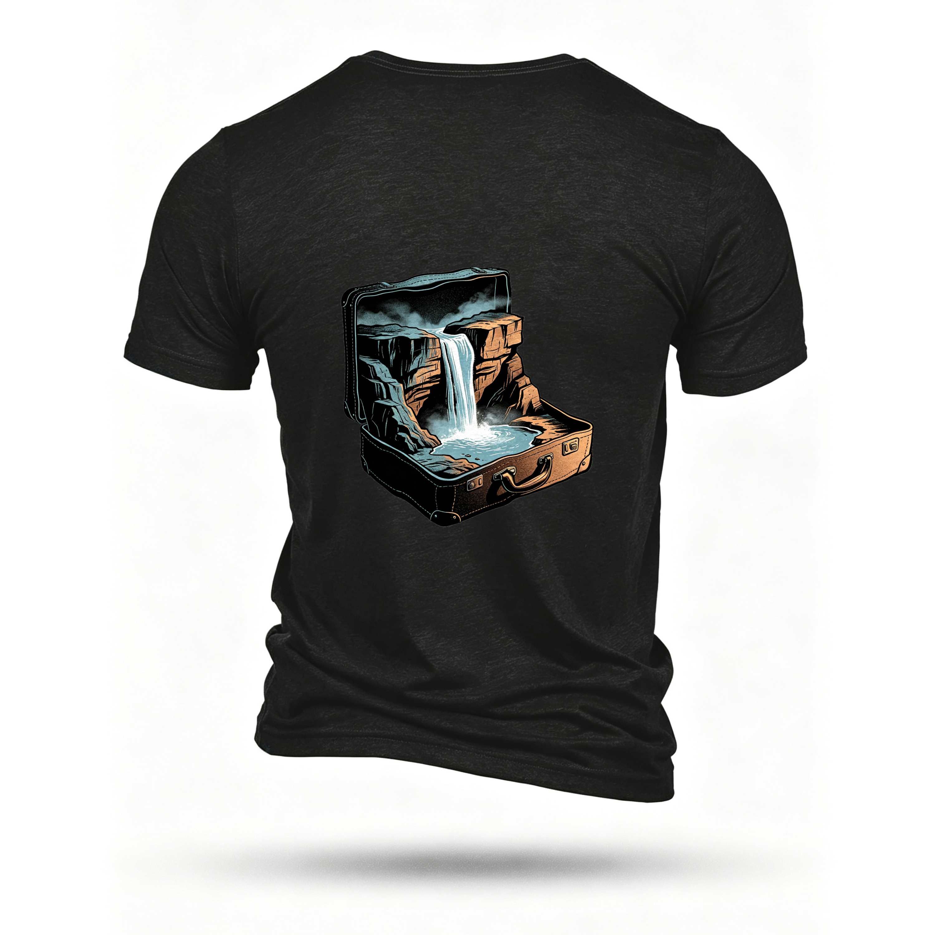 Black T-shirt, back print