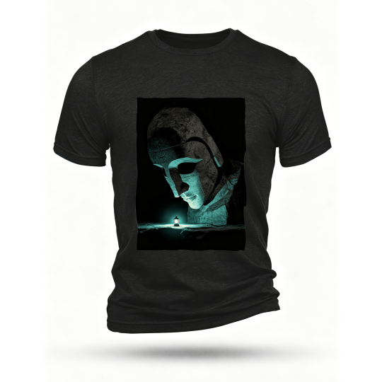 Black T-shirt, front print