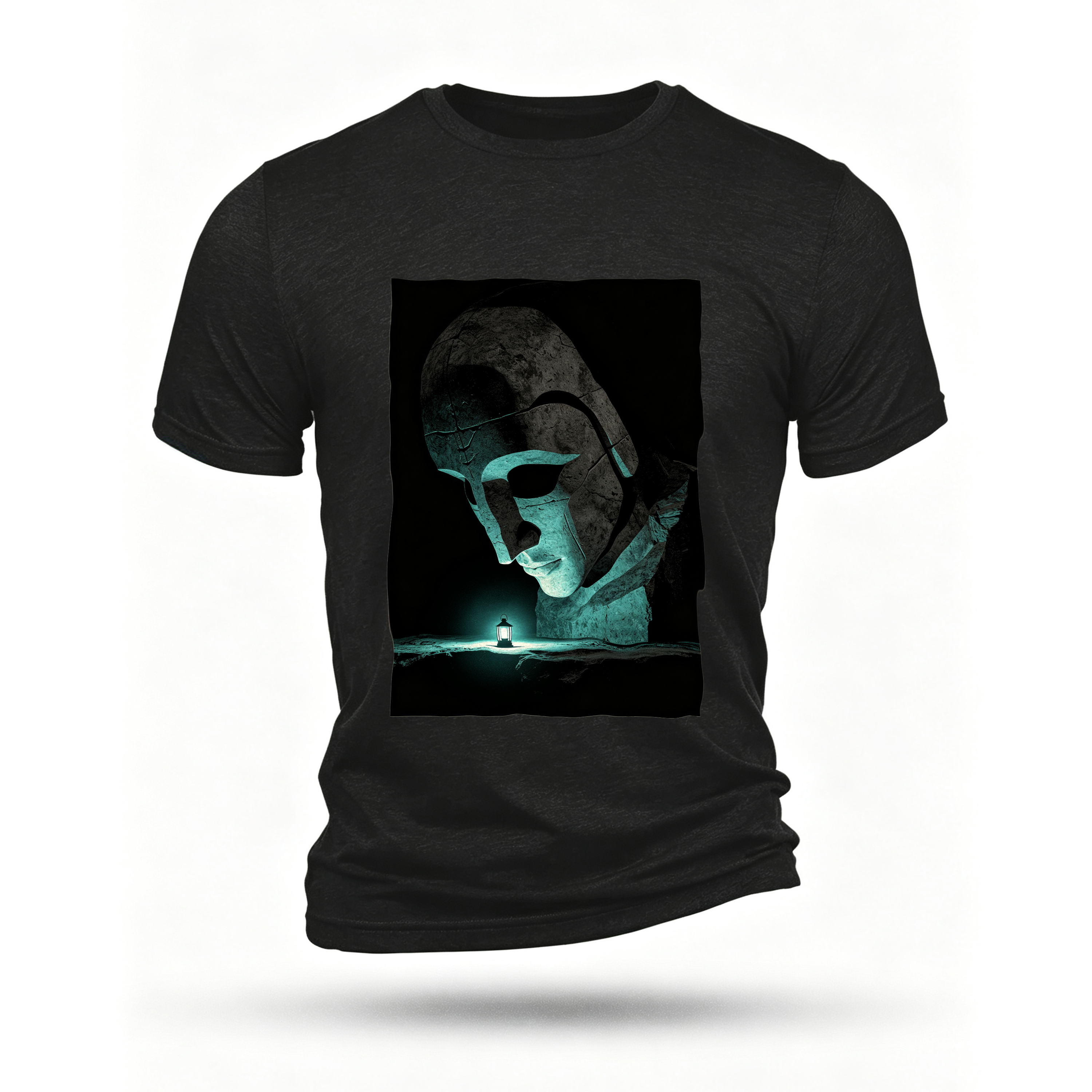 Black T-shirt, front print