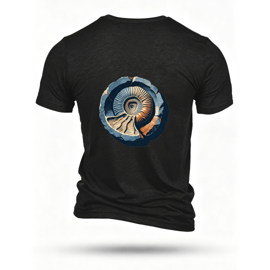 Black T-shirt, back print