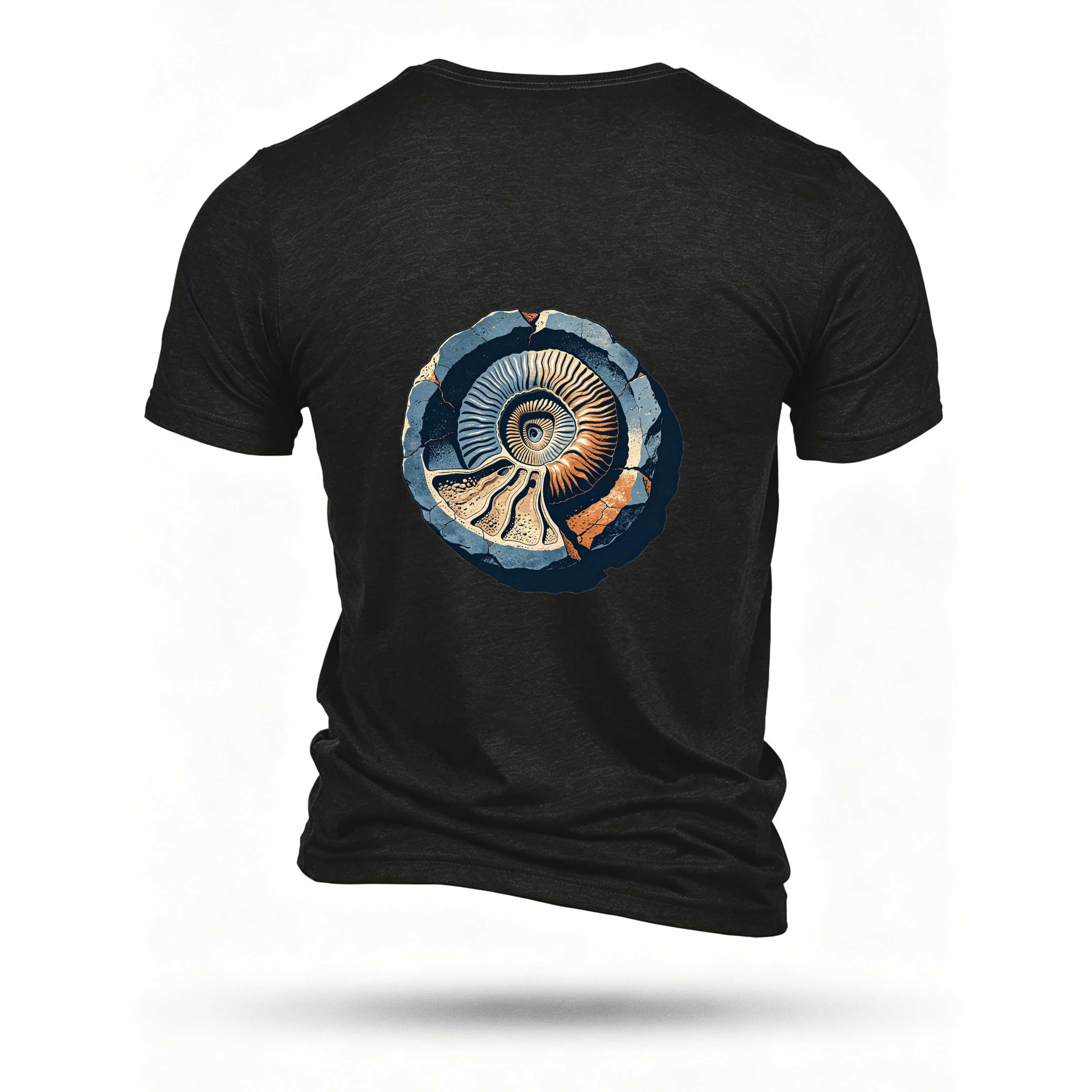 Black T-shirt, back print