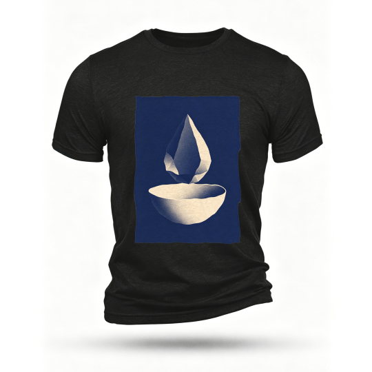 Black T-shirt, front print
