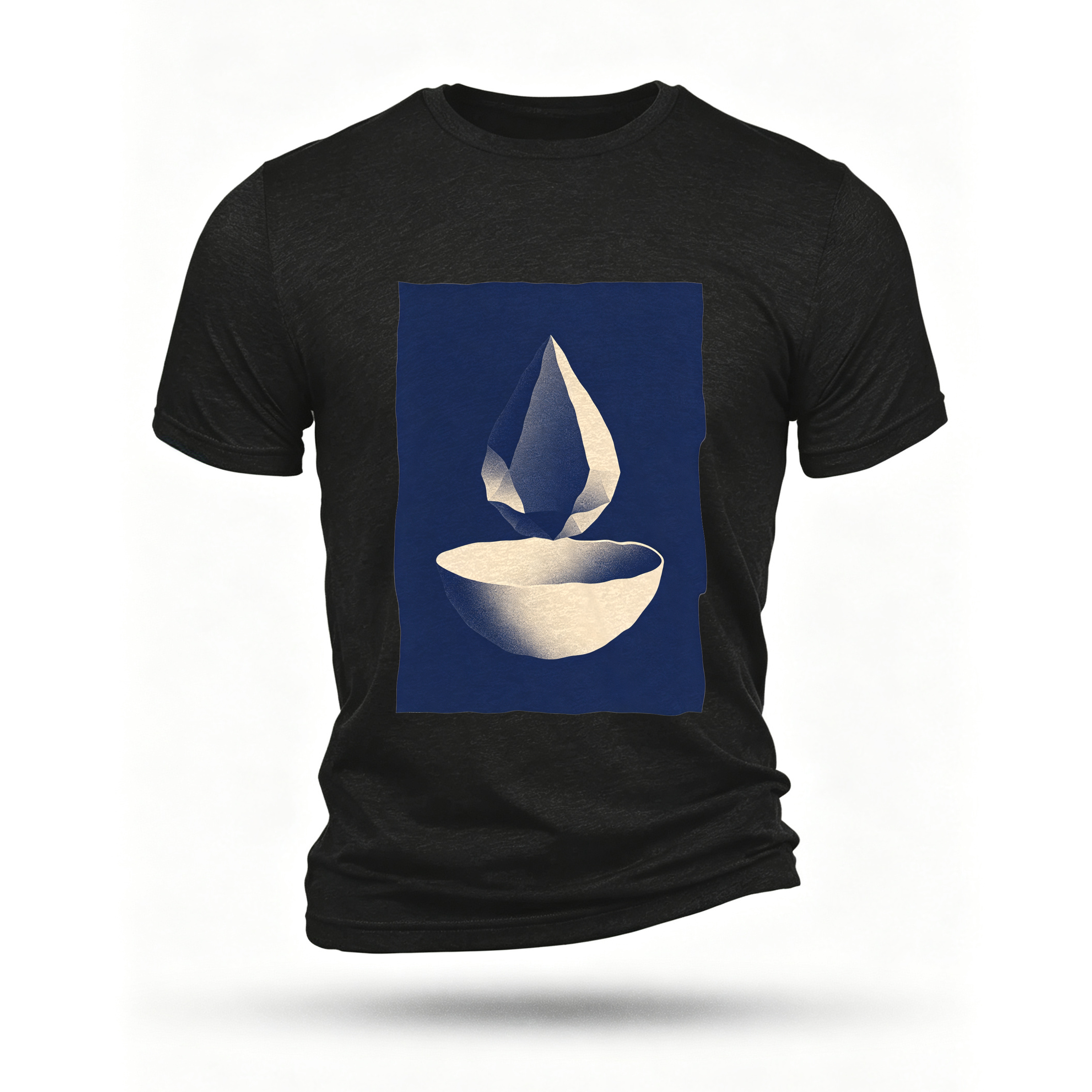 Black T-shirt, front print