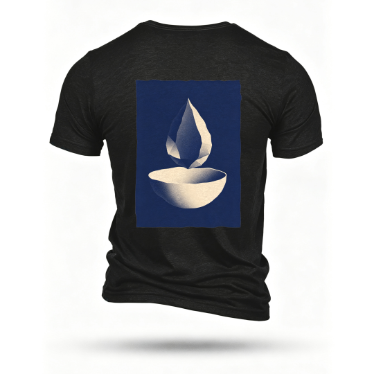Black T-shirt, back print