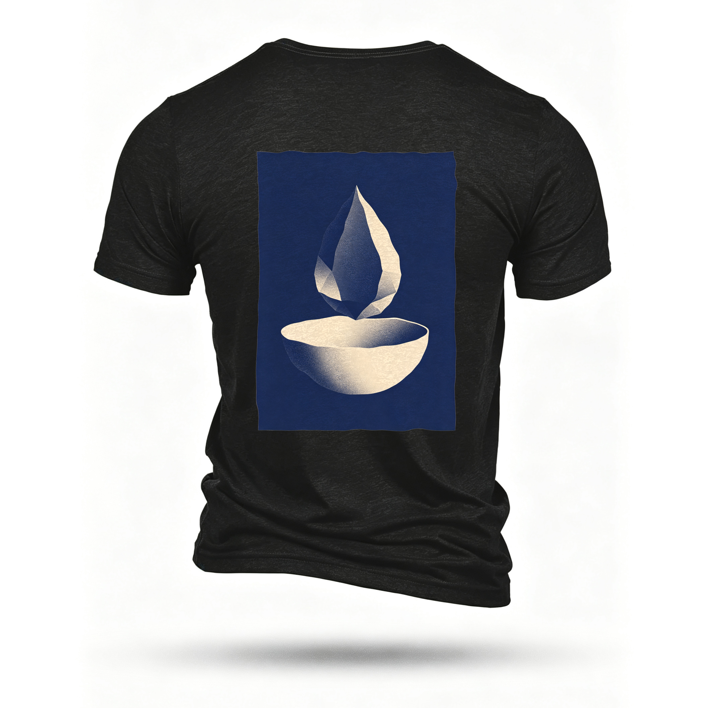 Black T-shirt, back print