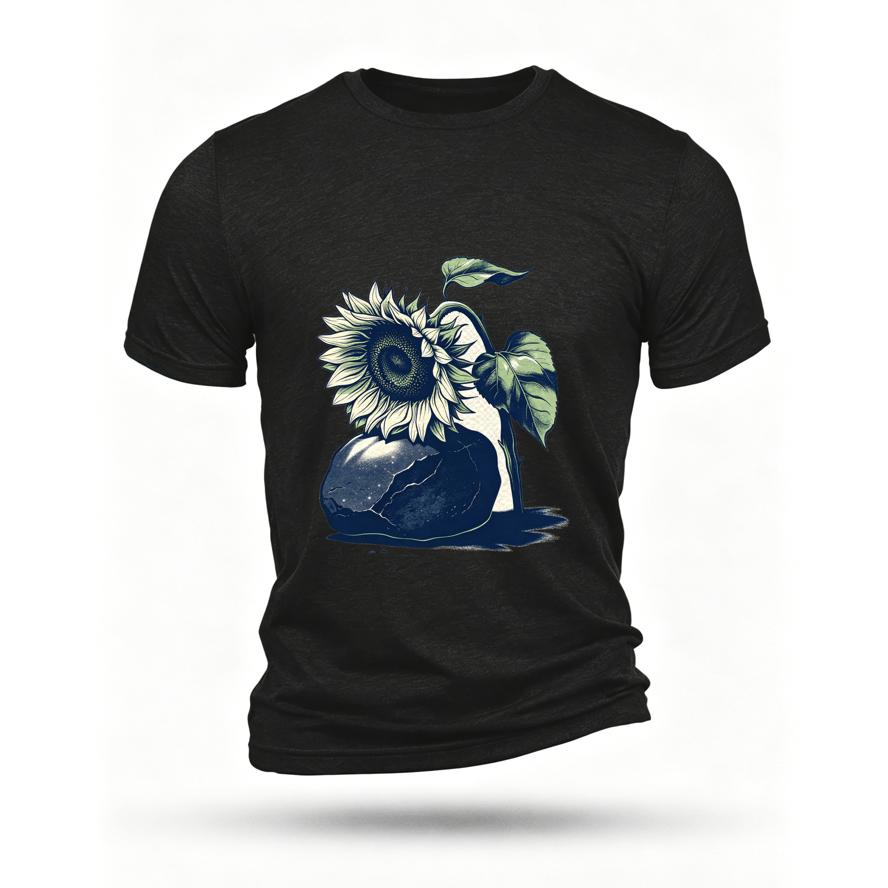 Black T-shirt, front print