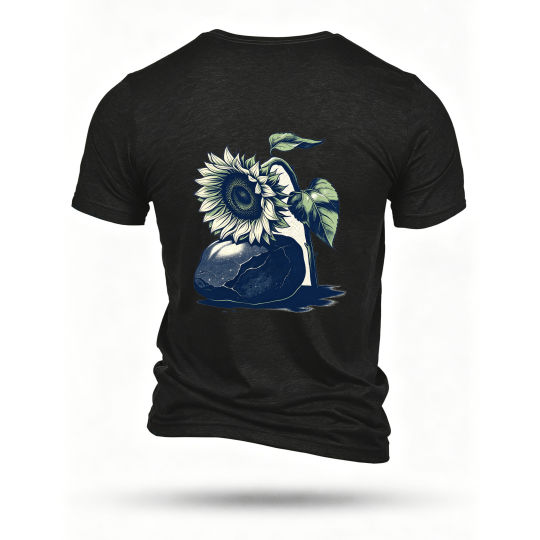 Black T-shirt, back print
