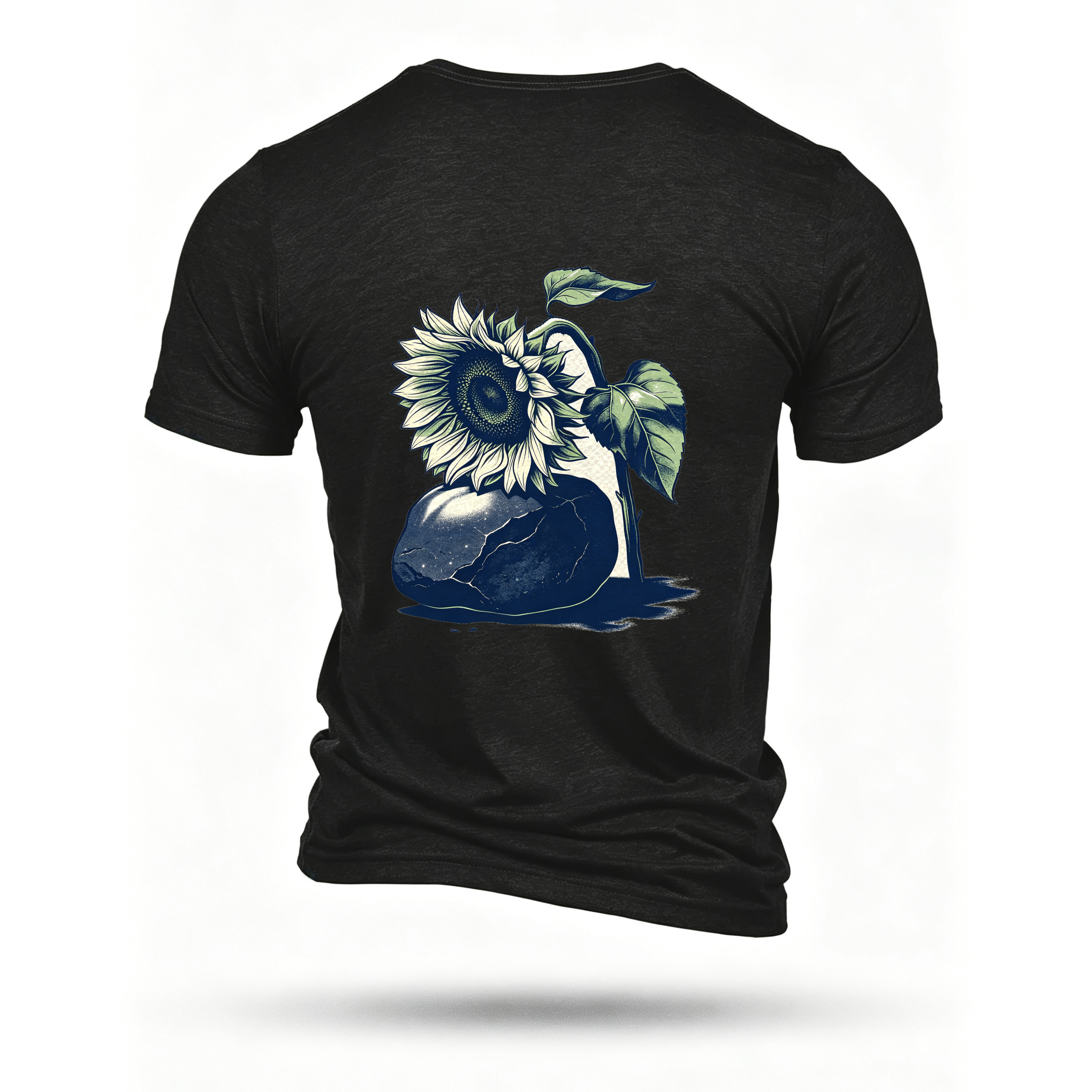 Black T-shirt, back print