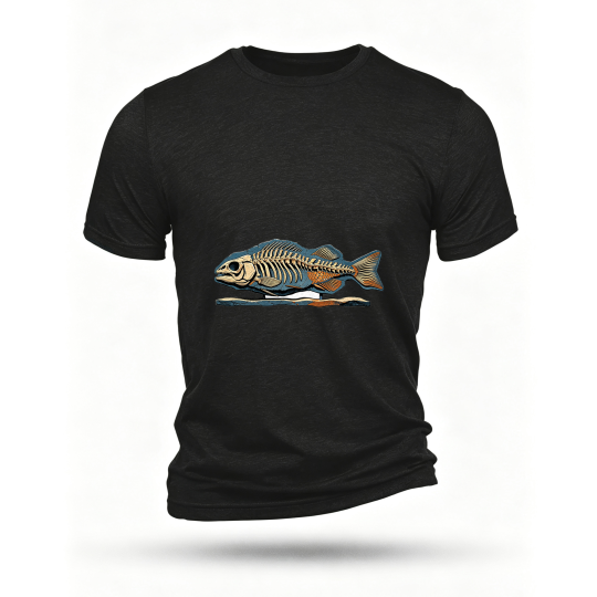 Black T-shirt, front print