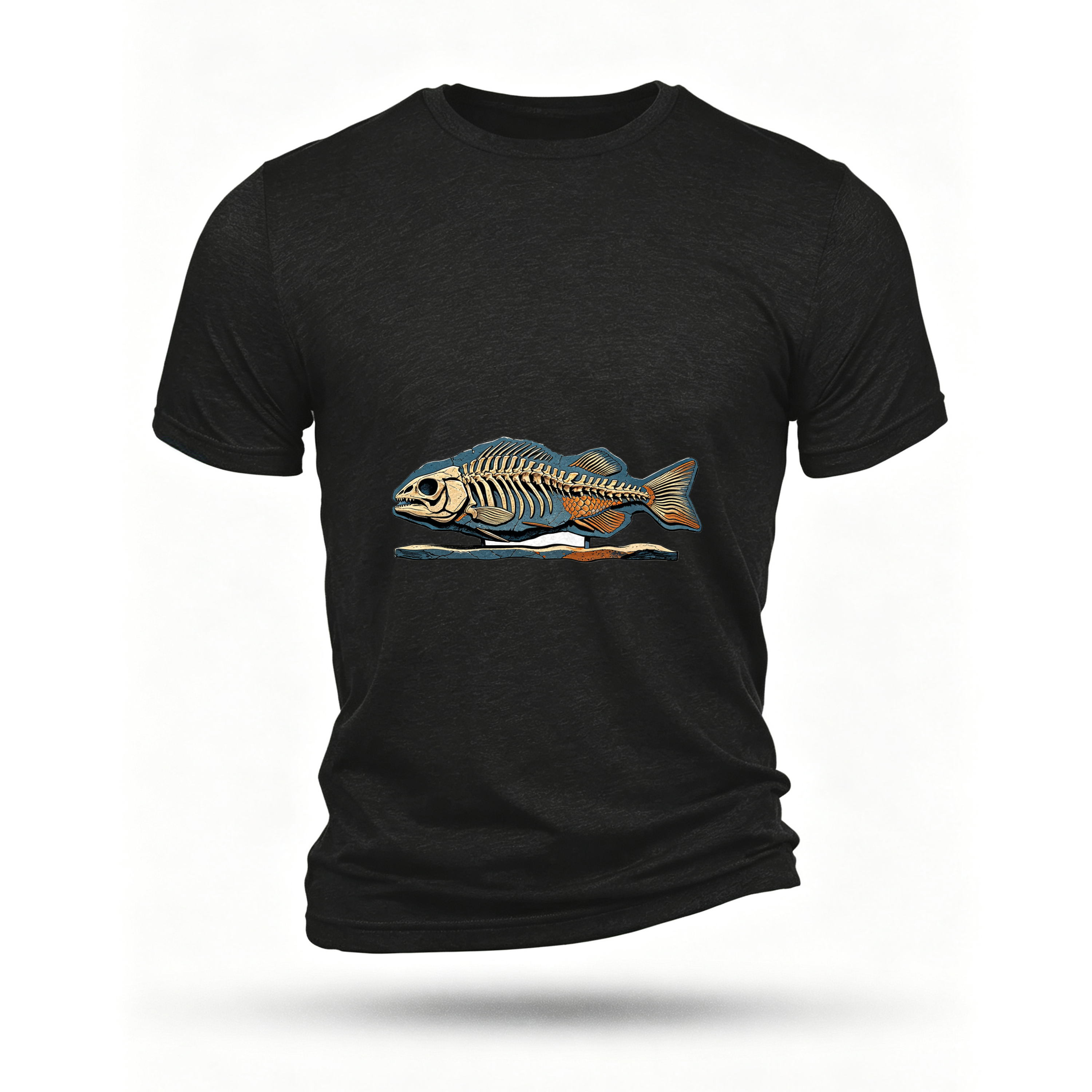 Black T-shirt, front print