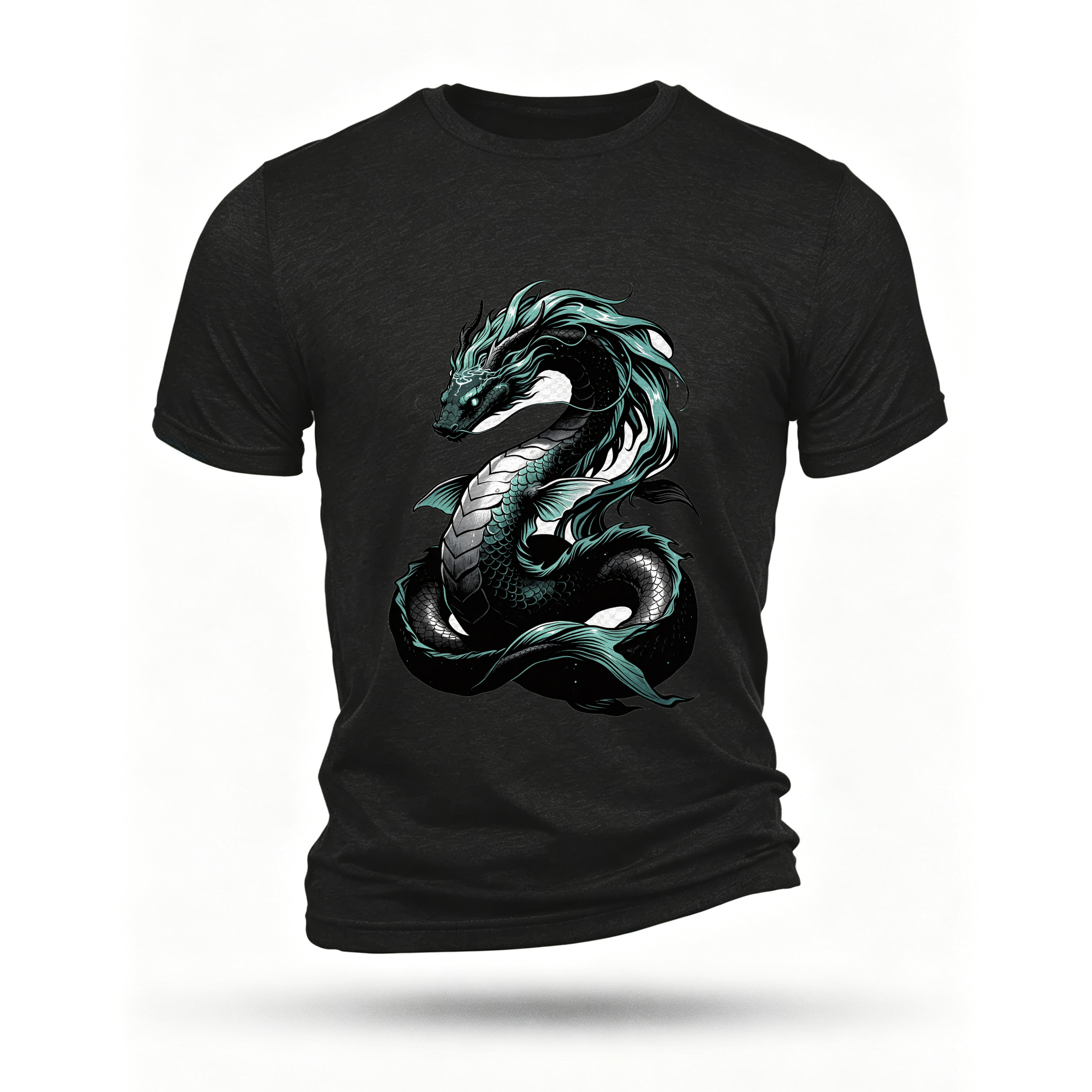 Black T-shirt, front print